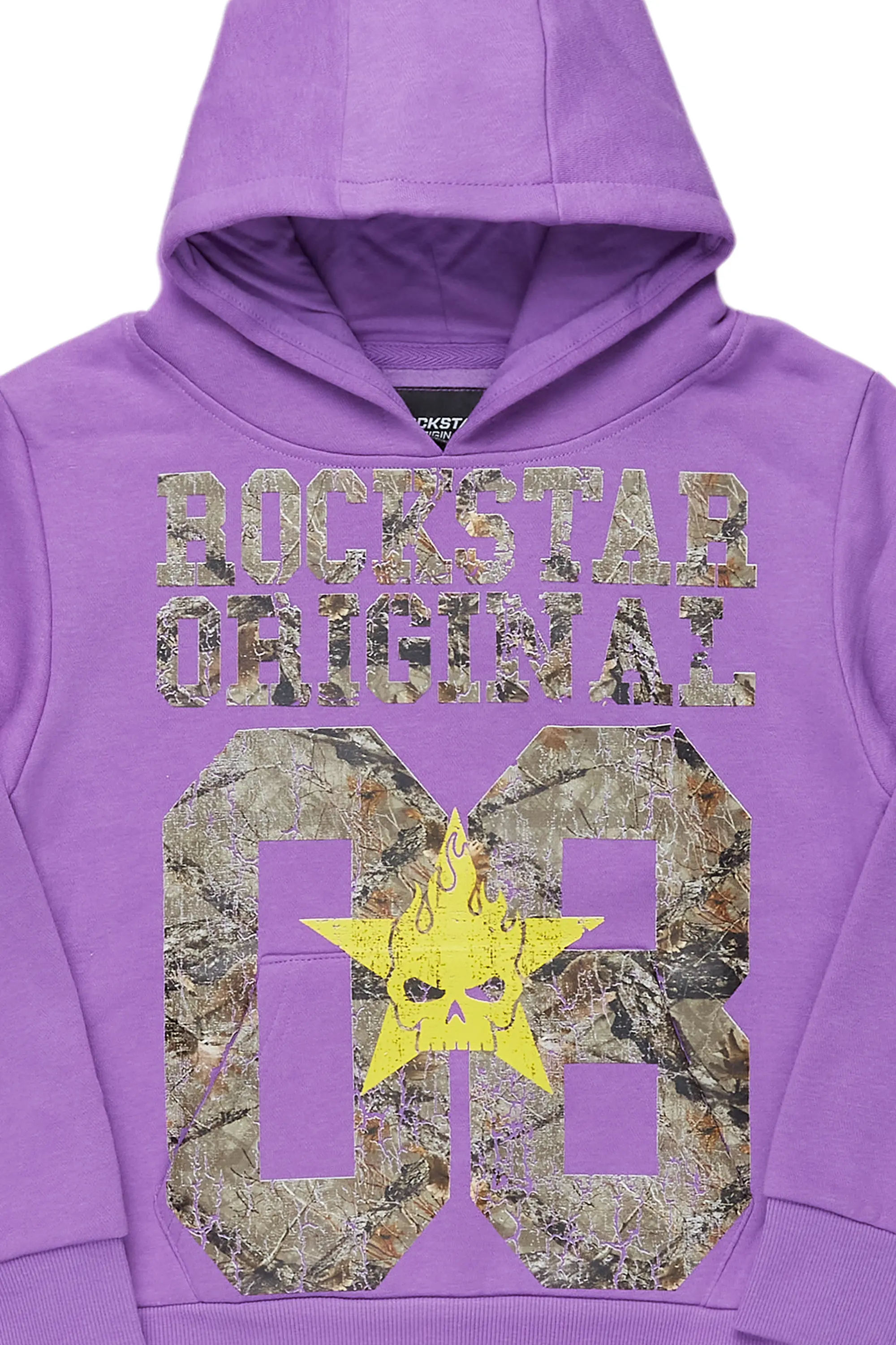 Boys Abbel Purple Graphic Hoodie - Image 2
