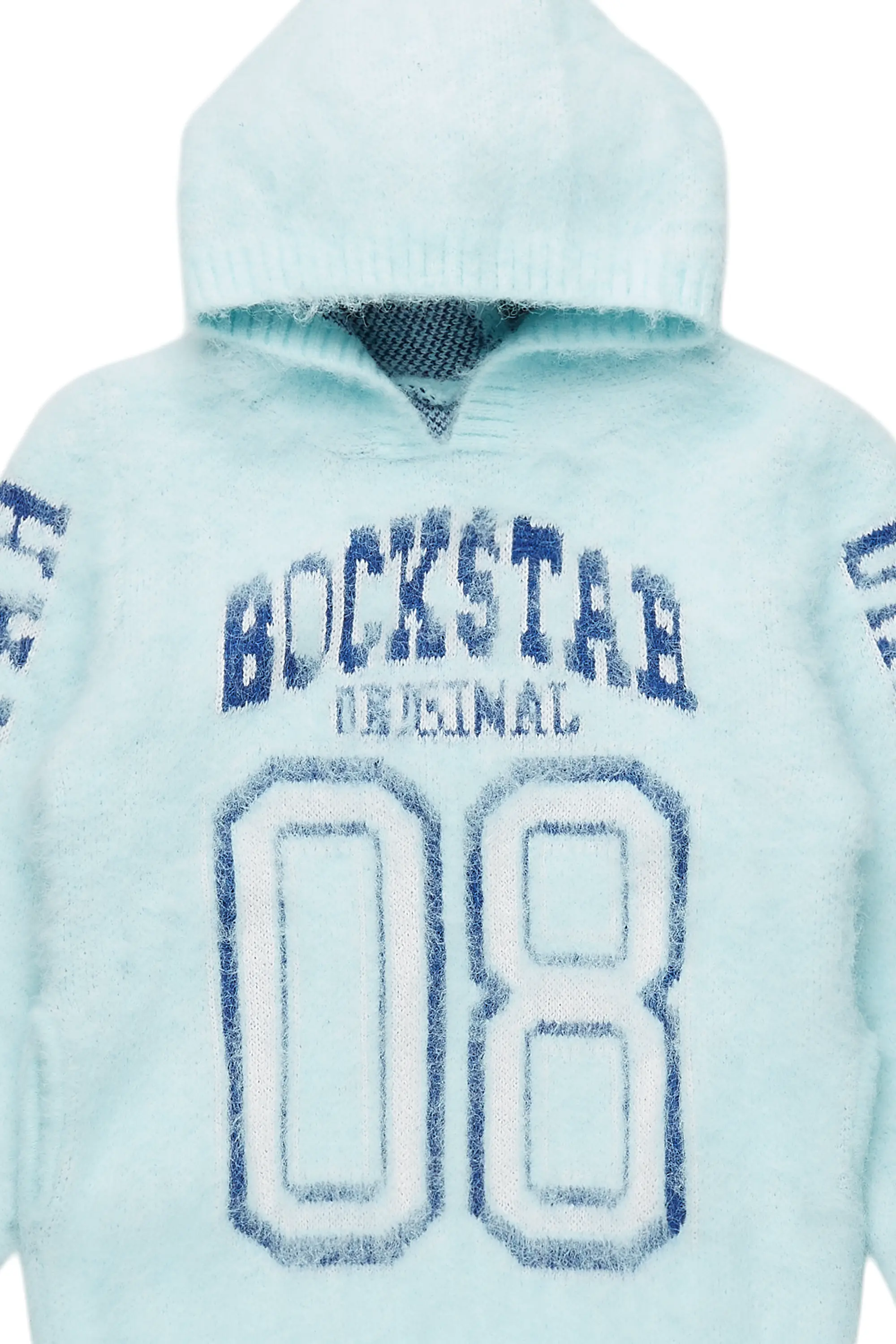 Boys Fields Light Blue Graphic Mohair Hoodie - Image 2