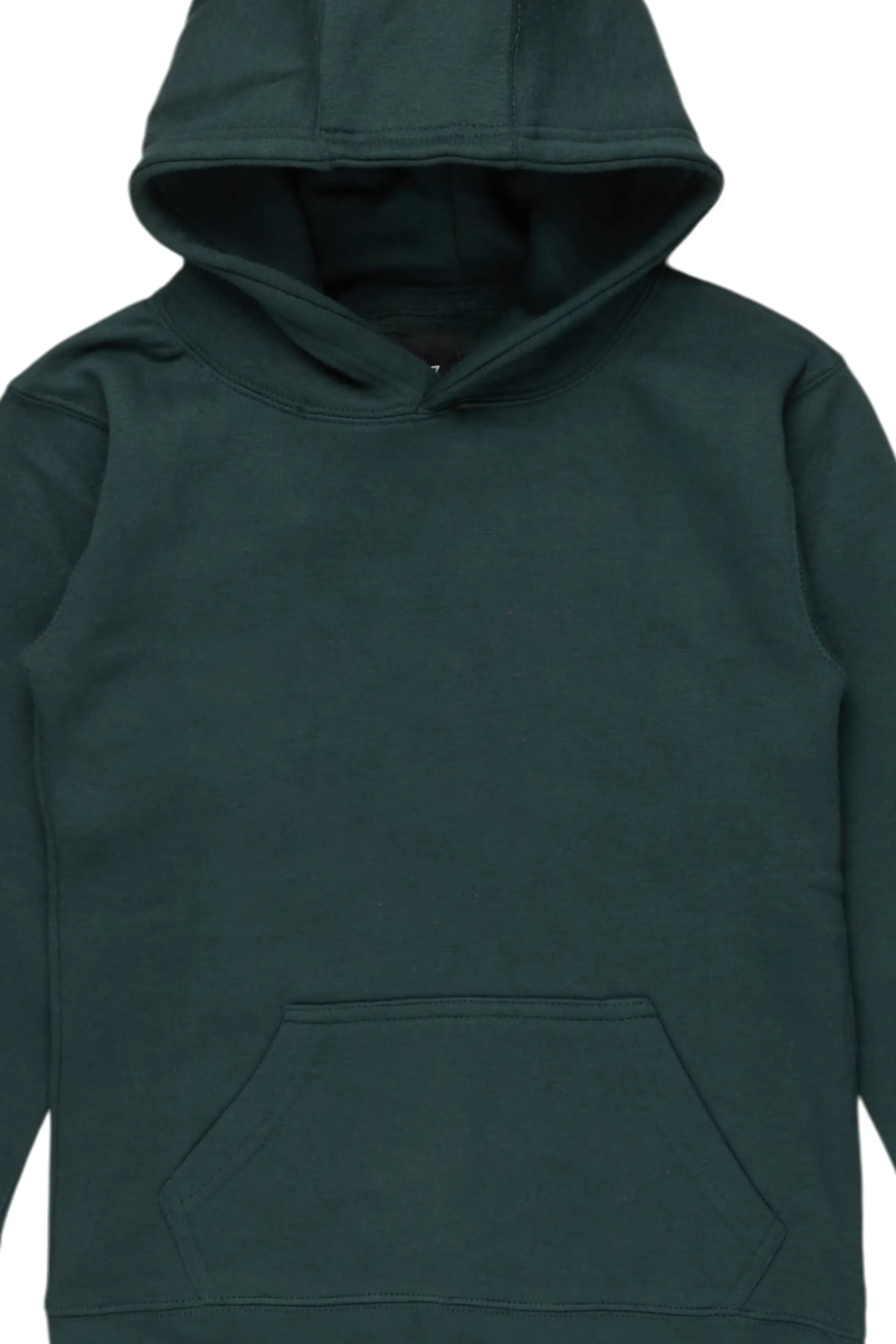 Boys Forest Green Basic Hoodie - Image 2