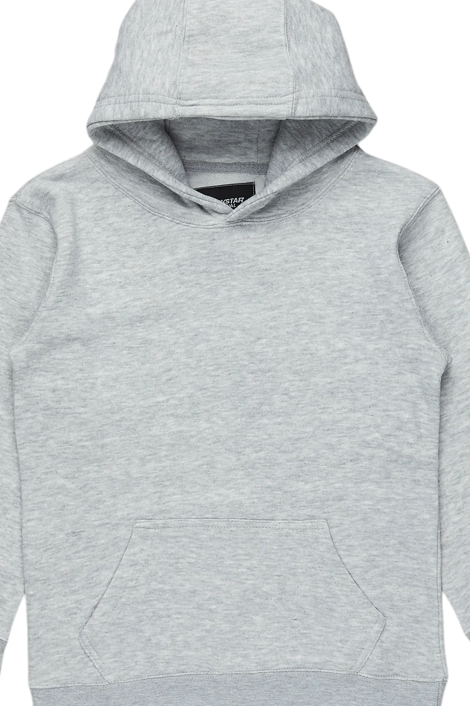 Boys Heather Grey Basic Hoodie - Image 2