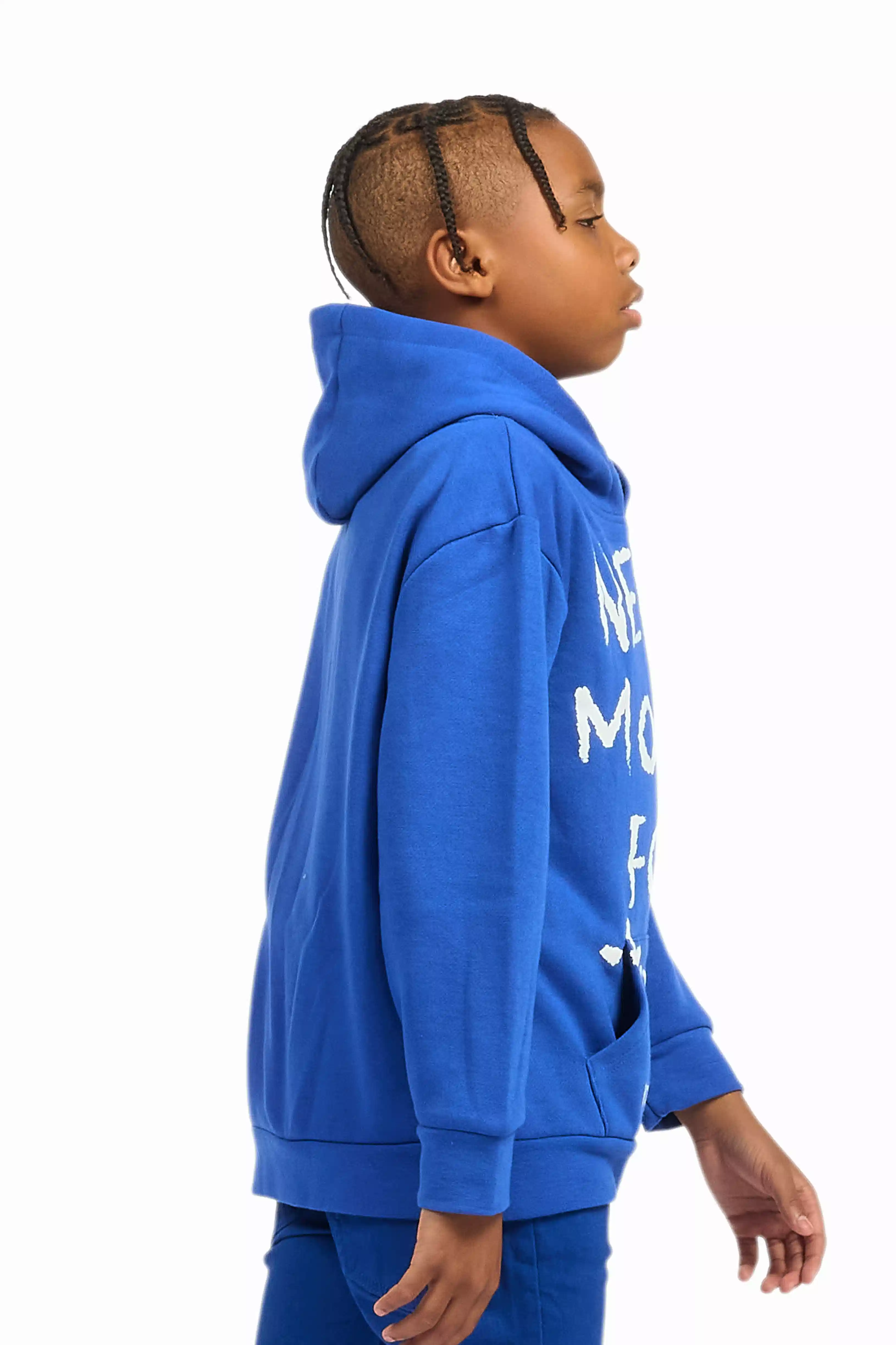 Boys M4 Toys Royal Blue/White Graphic Hoodie - Image 4