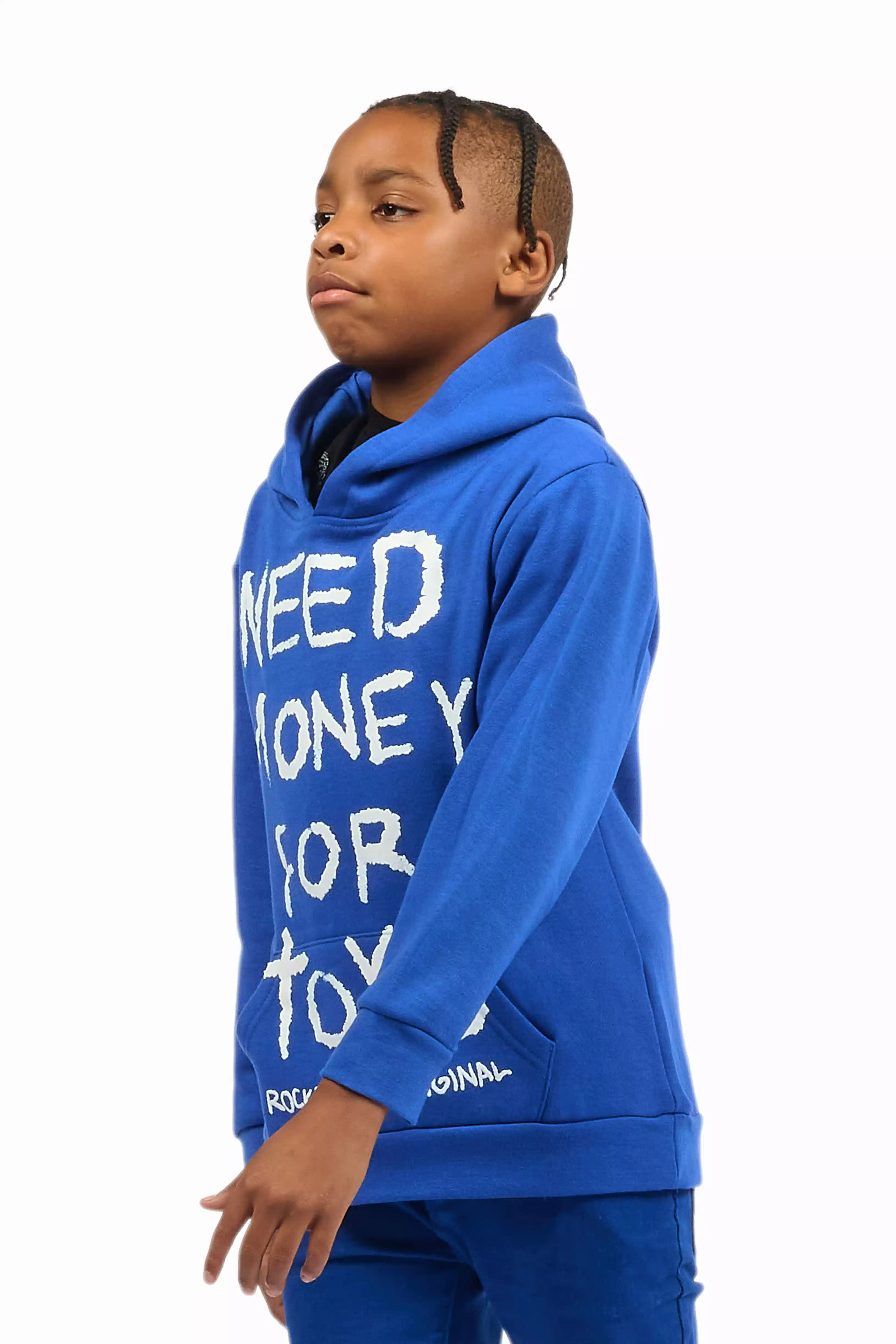 Boys M4 Toys Royal Blue/White Graphic Hoodie - Image 7