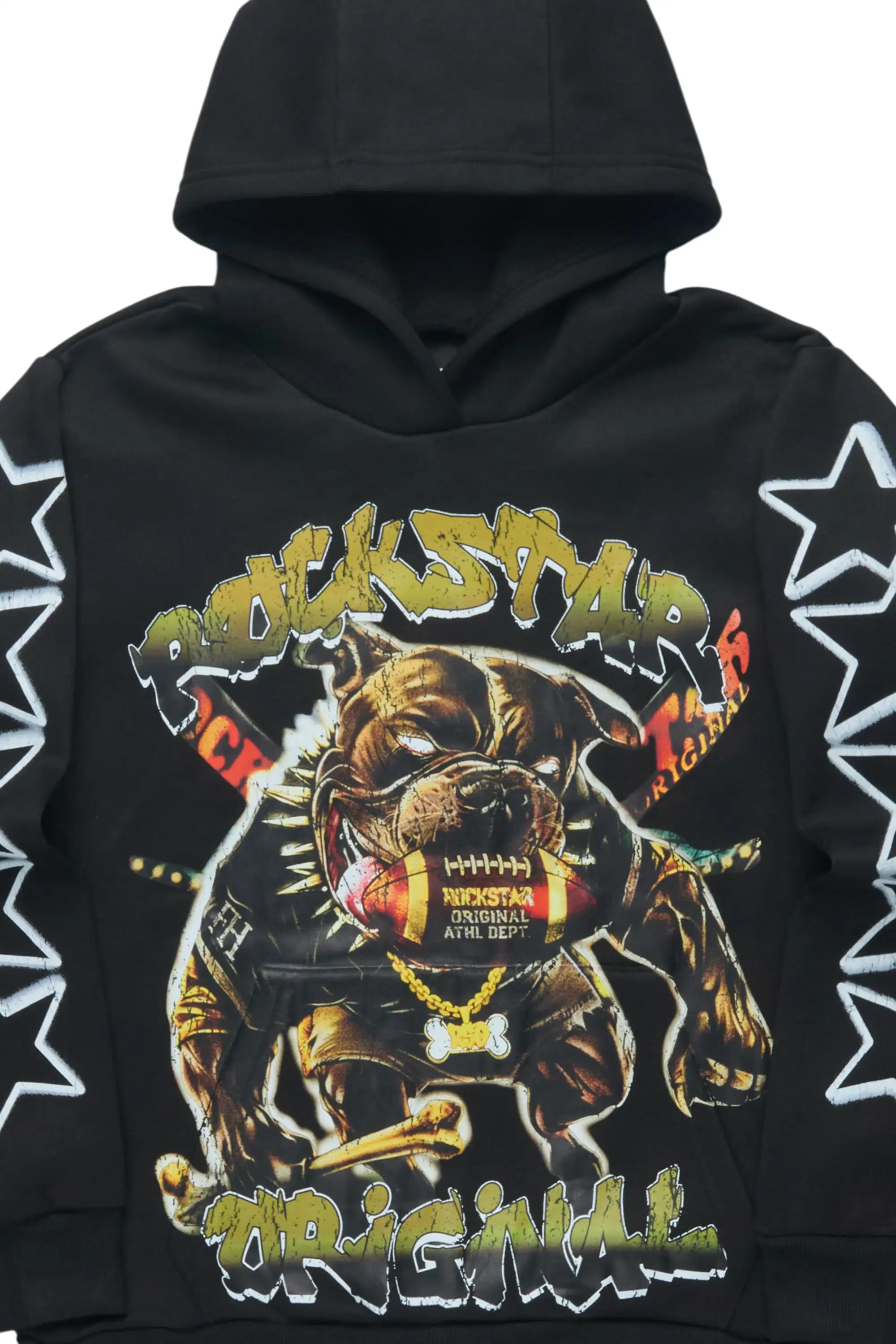 Boys Brayix Black Graphic Hoodie - Image 2