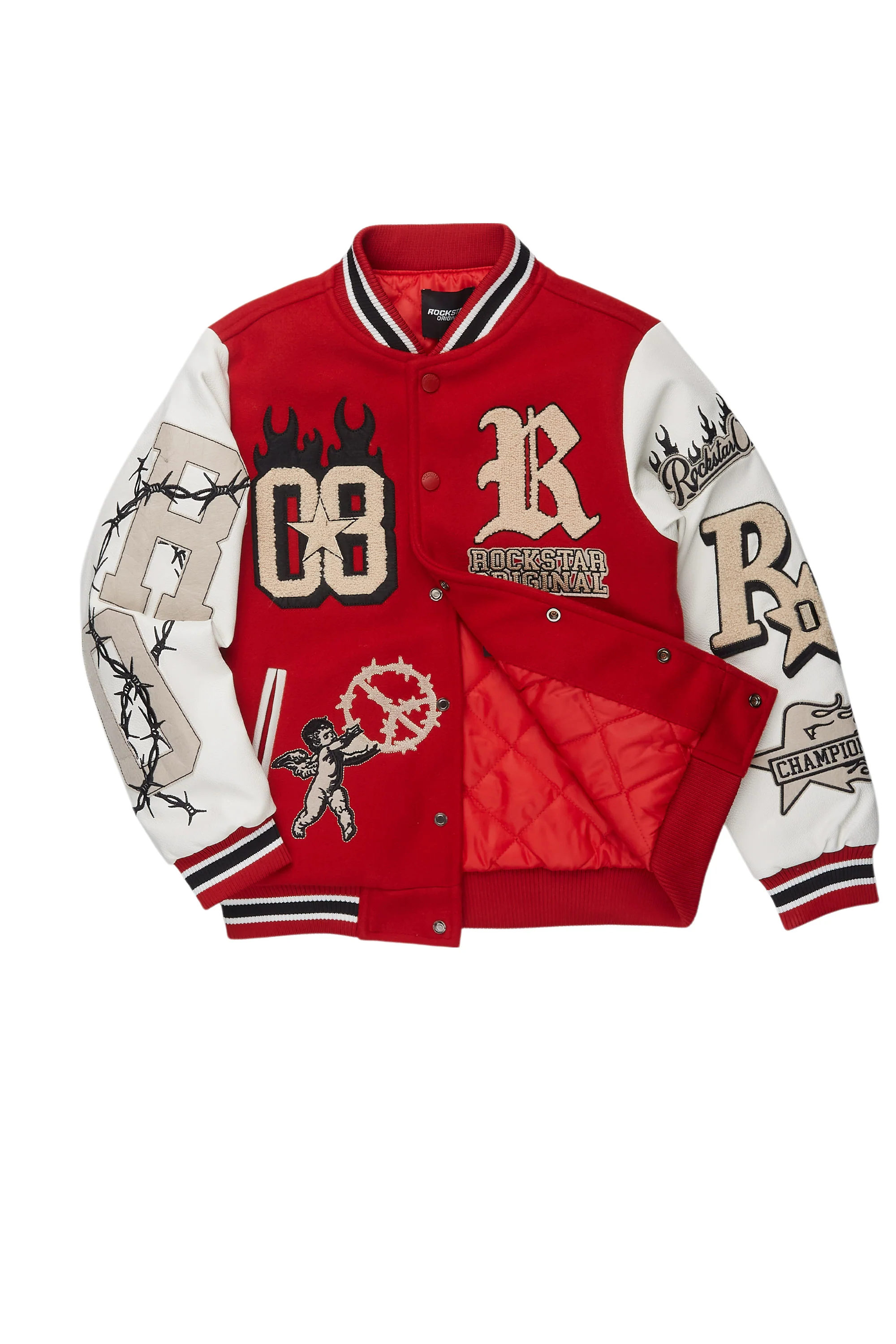 Boys Rune 2.0 Red Varsity Jacket - Image 2