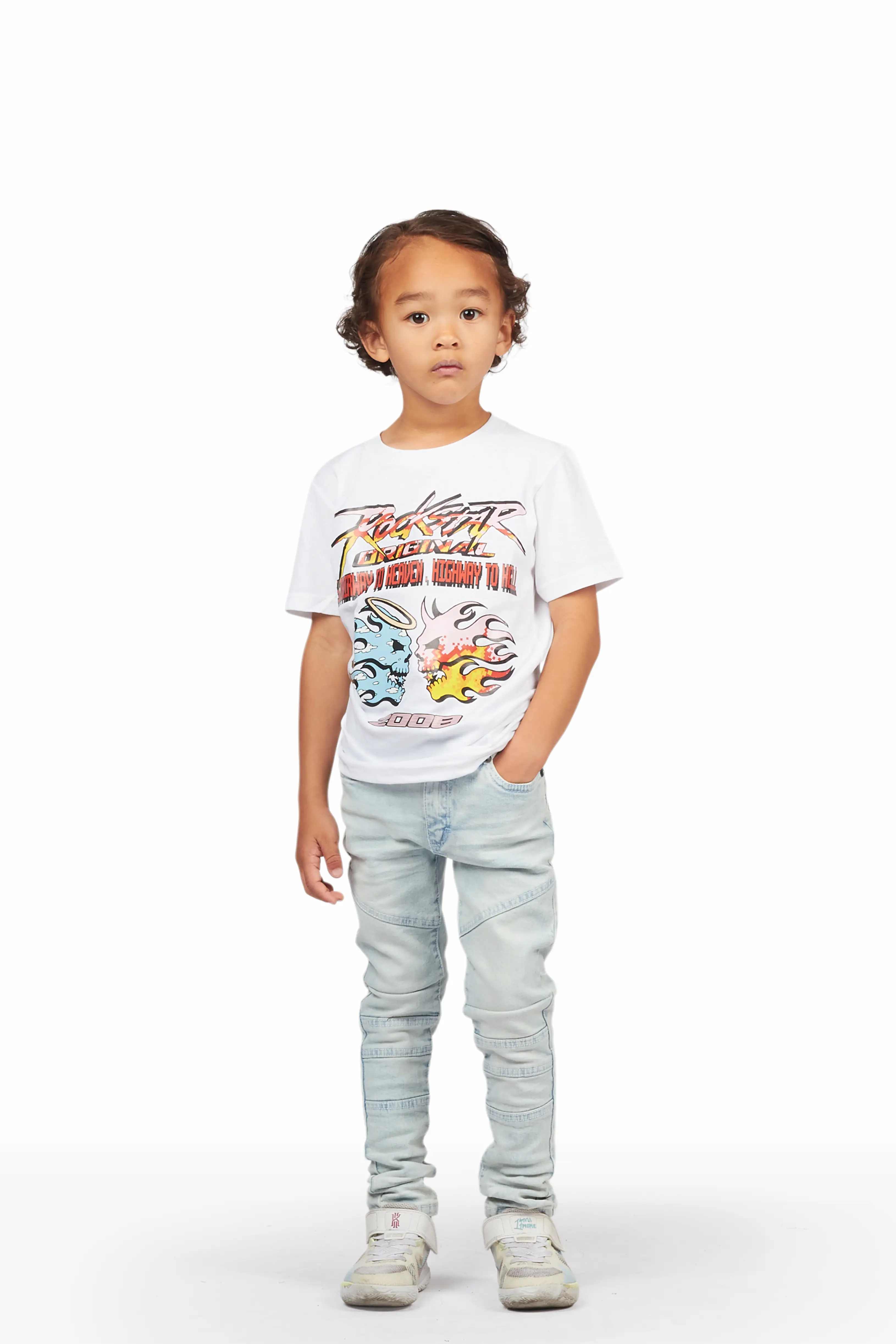 Boys Qito Light Blue Biker Jean - Image 6