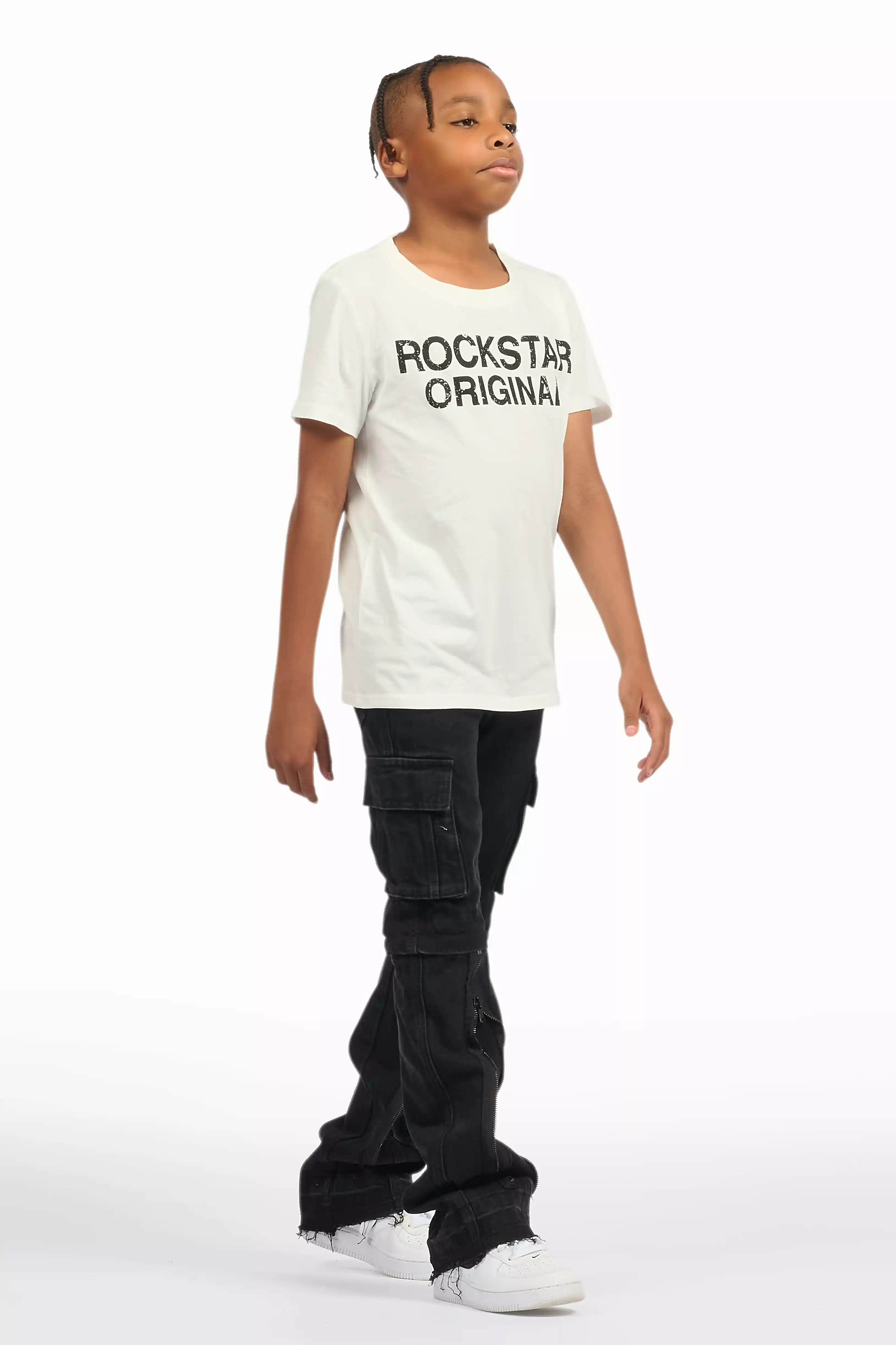 Boys Rupert Black Baggy Fit Jean - Image 5