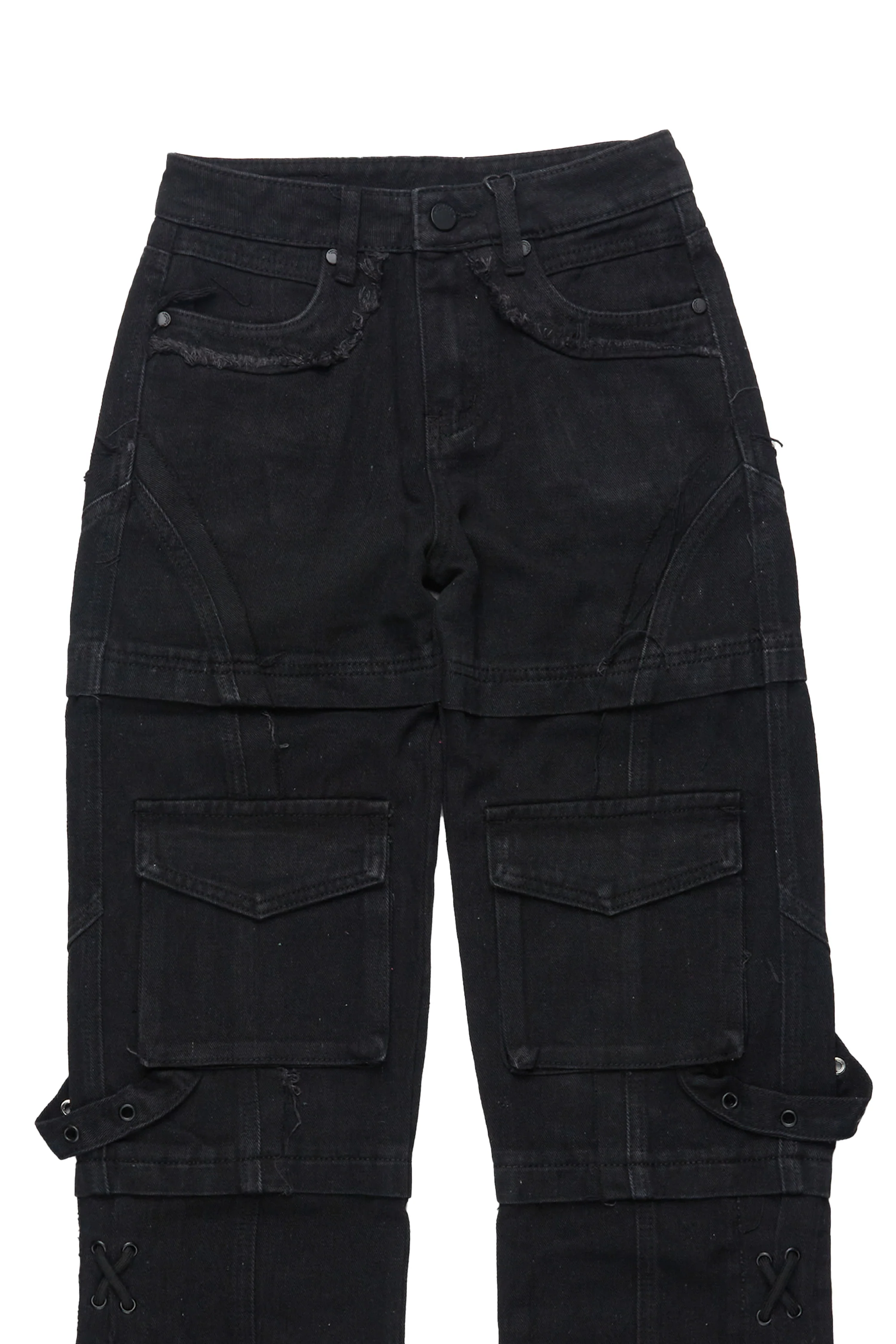 Boys Three Maxi Jet Black Baggy Fit Jean - Image 9