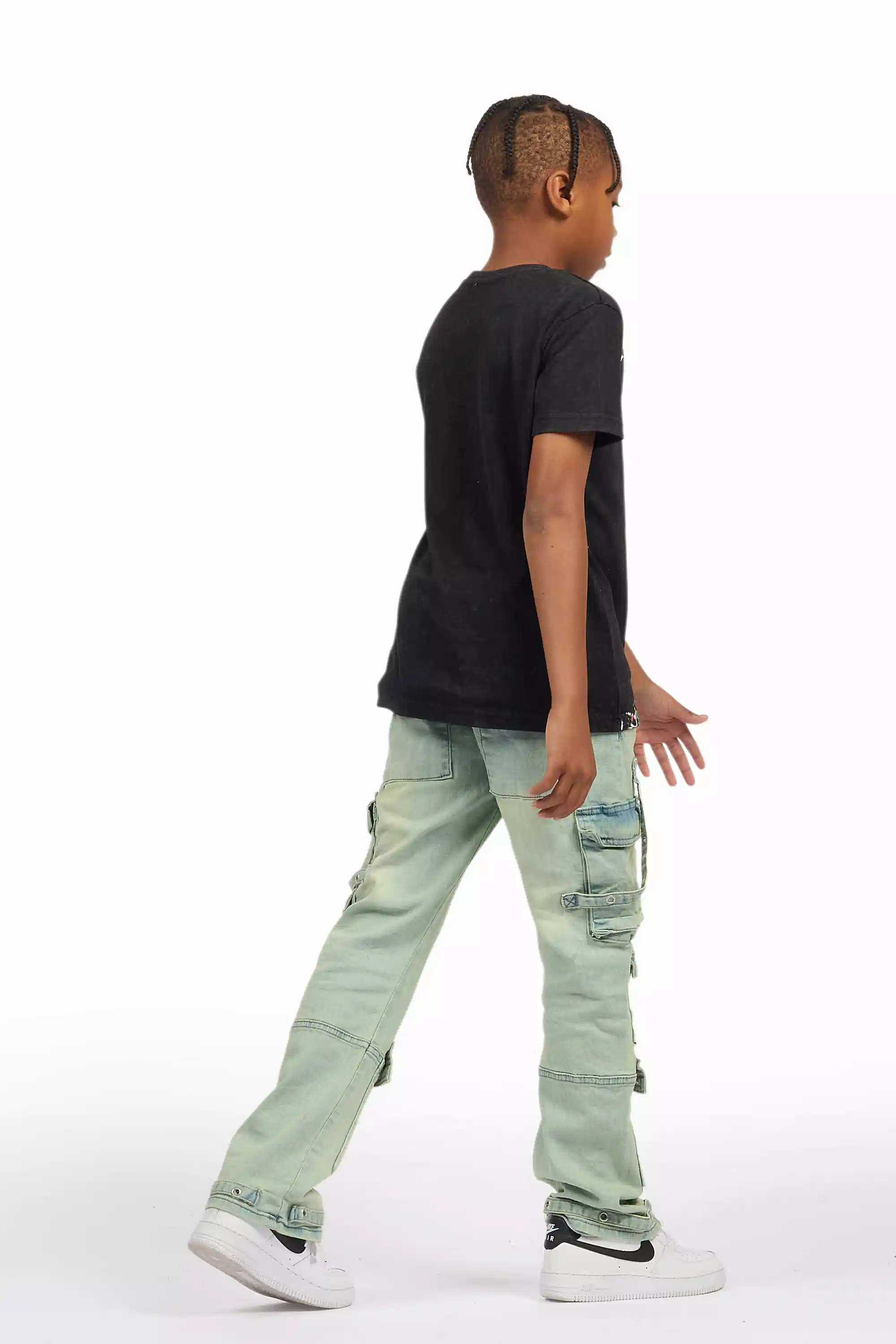 Boys Iggy Ice Blue Flare Jean - Image 6