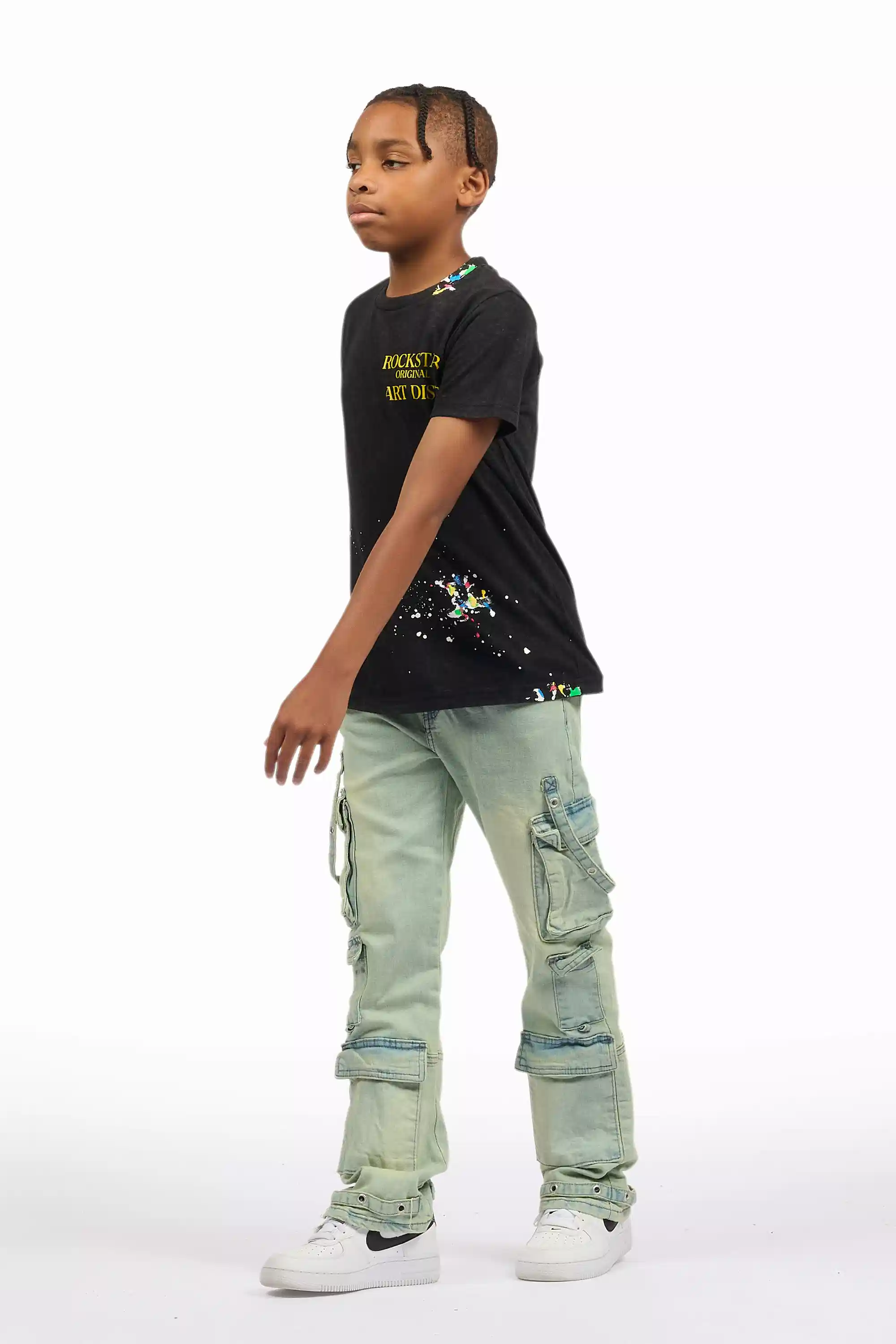 Boys Iggy Ice Blue Flare Jean - Image 8