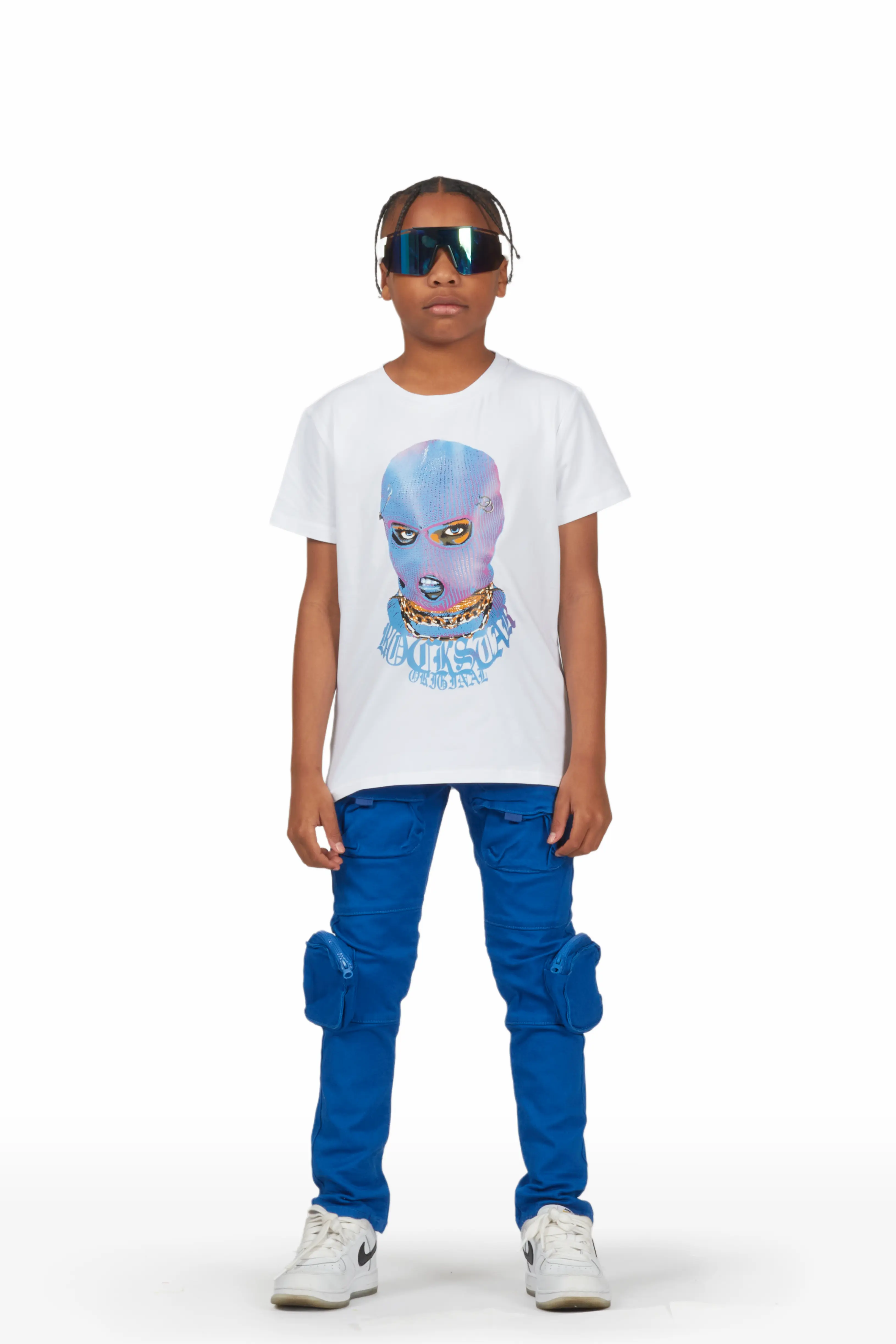 Boys Mungo Royal Blue Cargo Jean - Image 2