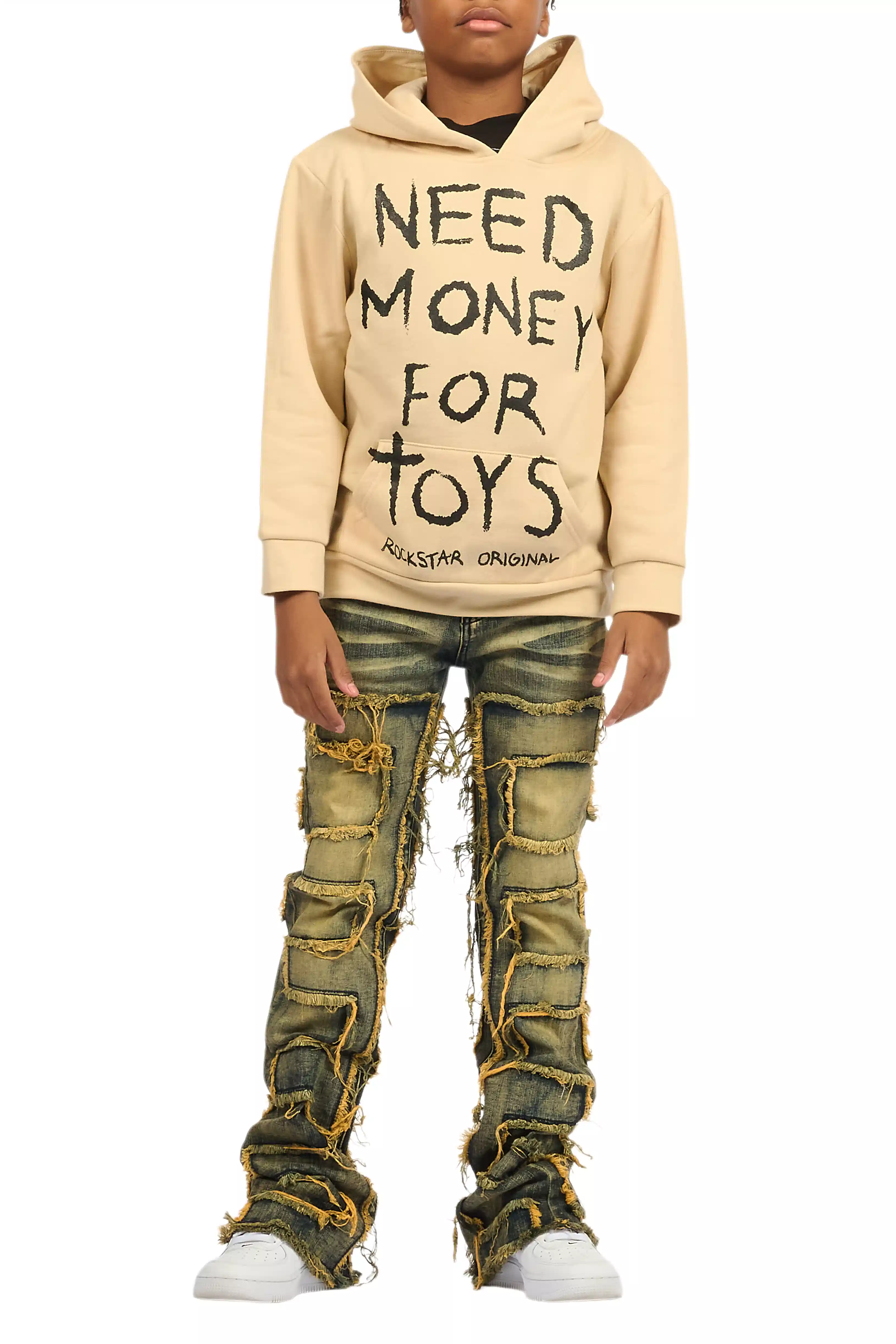 Boys Shake Tint Slim Stacked Flare Jean - Image 13