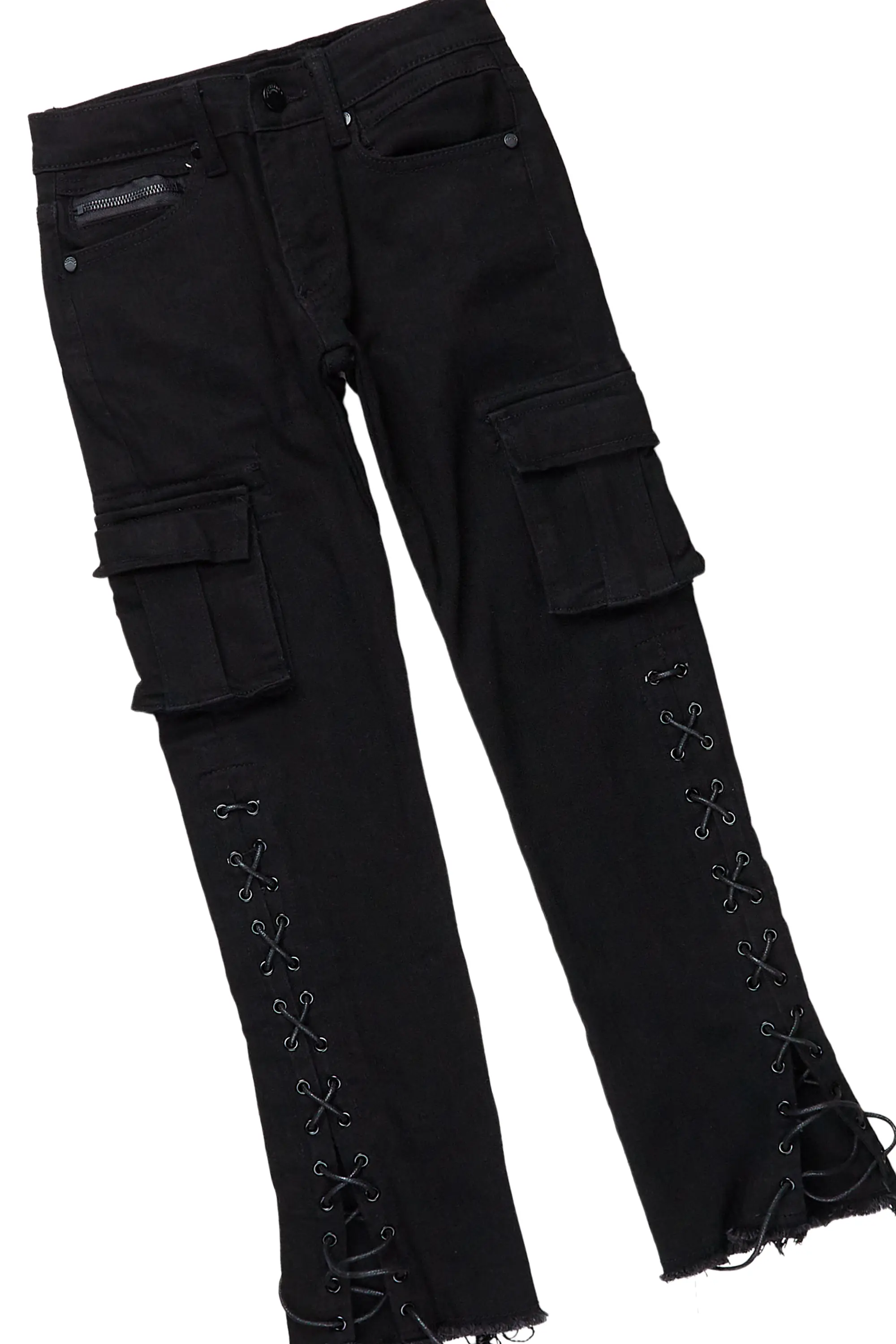 Boys Sylo Black Stacked Flare Jean - Image 9