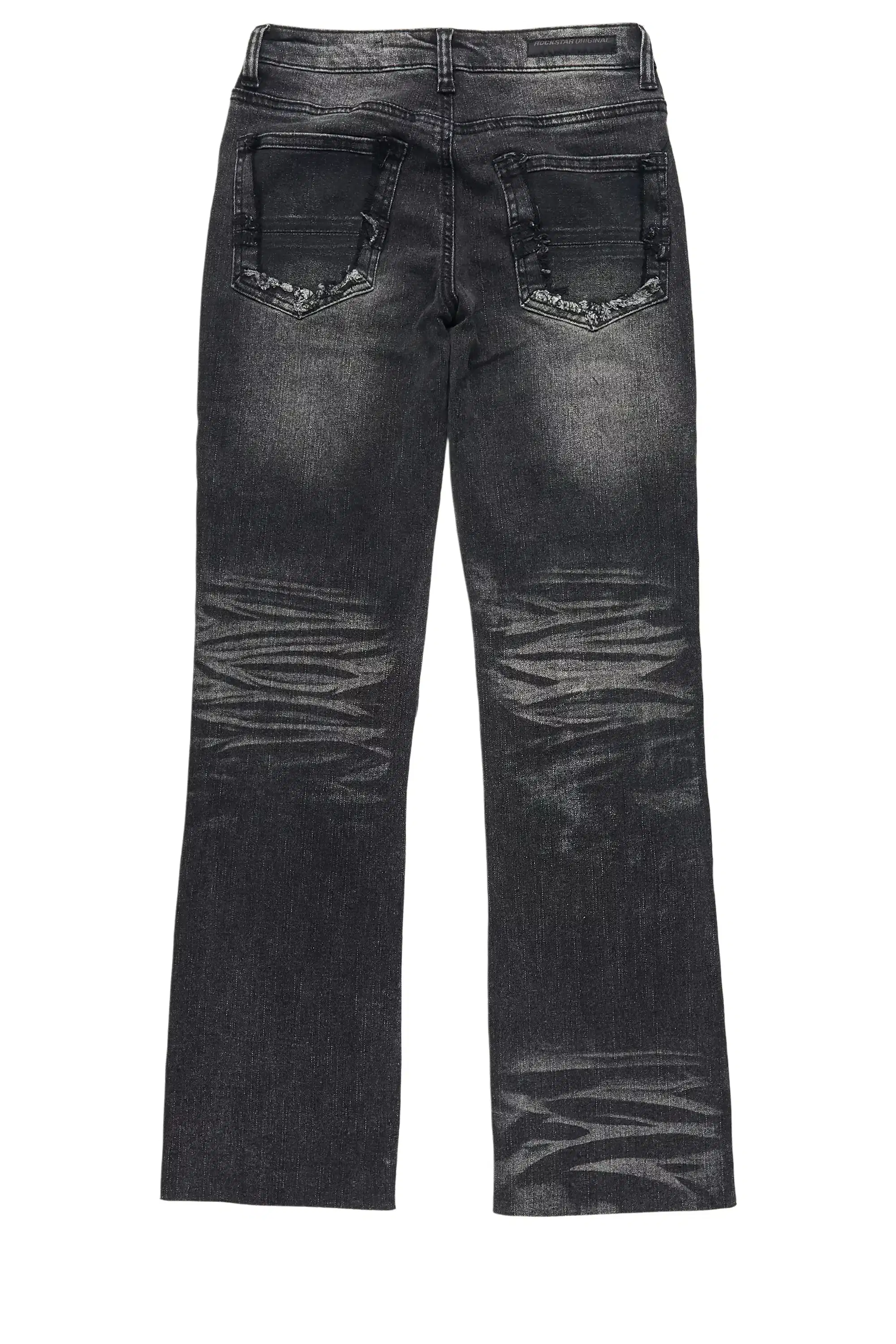 Boys Petrus Black Stacked Flare Jean - Image 8