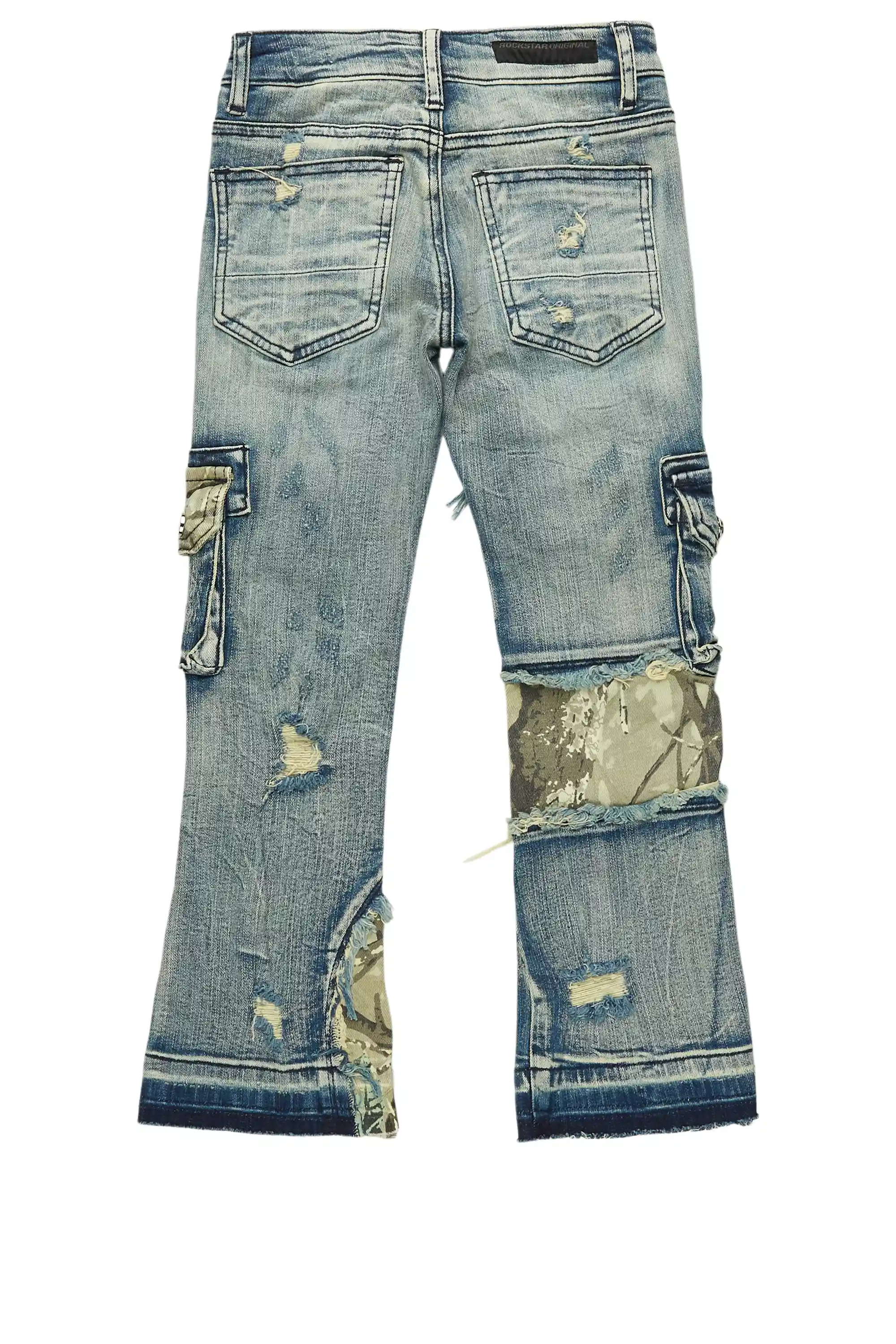 Boys Zeta Blue Stacked Flare Jean - Image 9