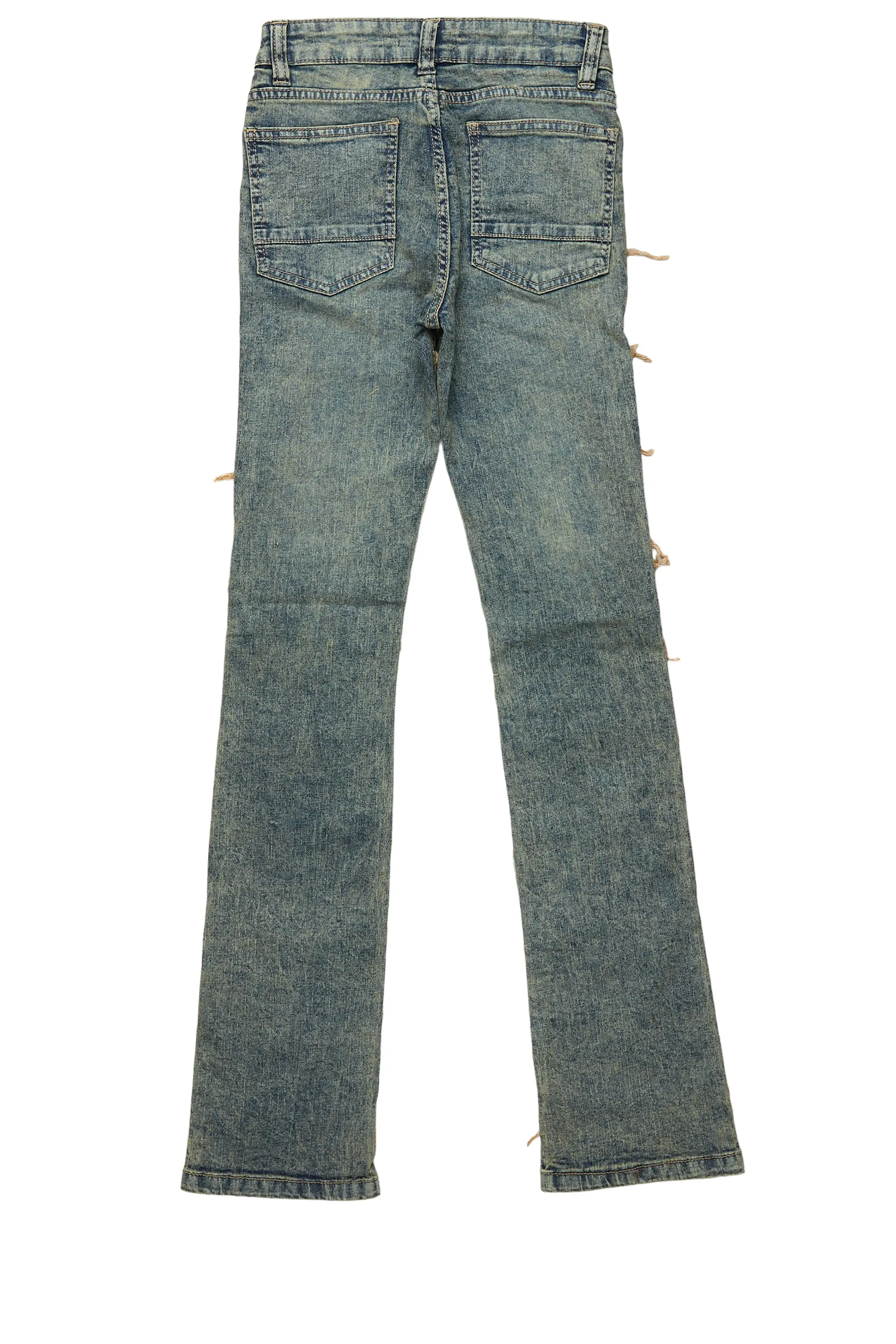 Boys Cullen Vinatge Frayed Stacked Flare Jean - Image 3