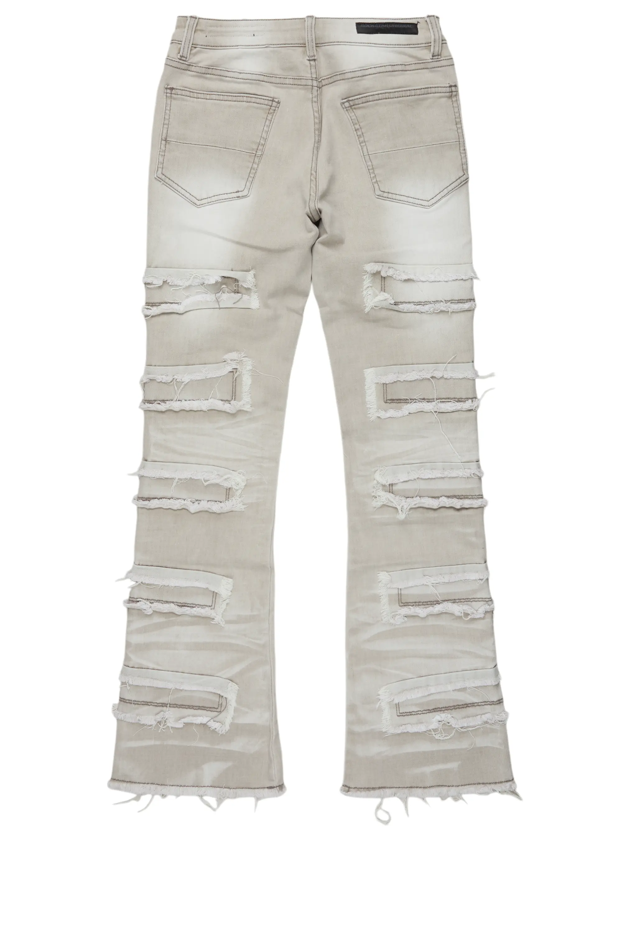Boys Rudolf Grey Stacked Flare Jean - Image 9