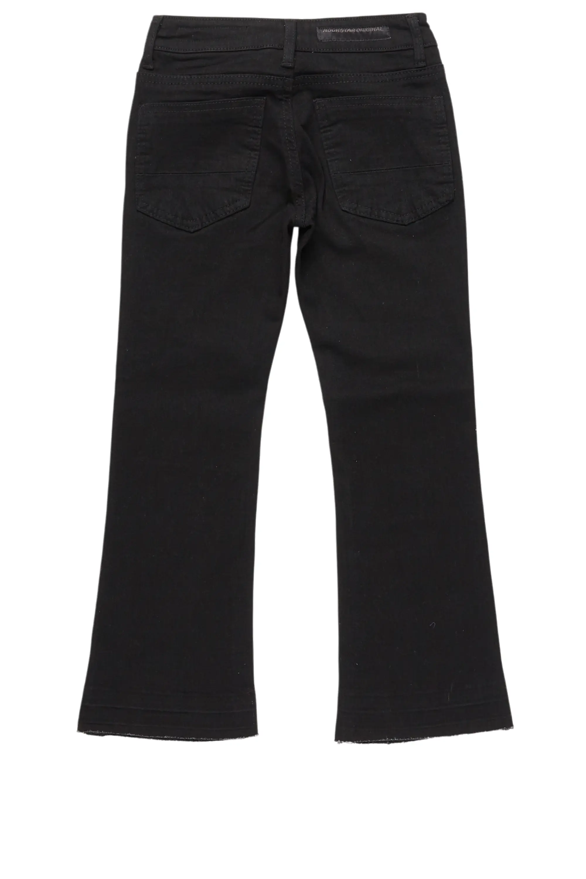 Boys Holibert Black Stacked Flare Jean - Image 3