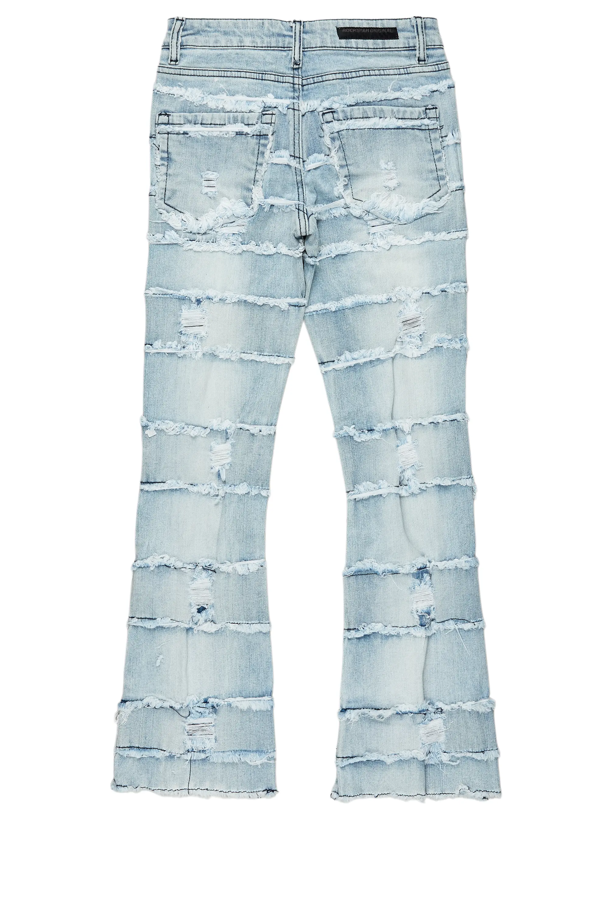 Boys Sten Blue Stacked Flare Jean - Image 3