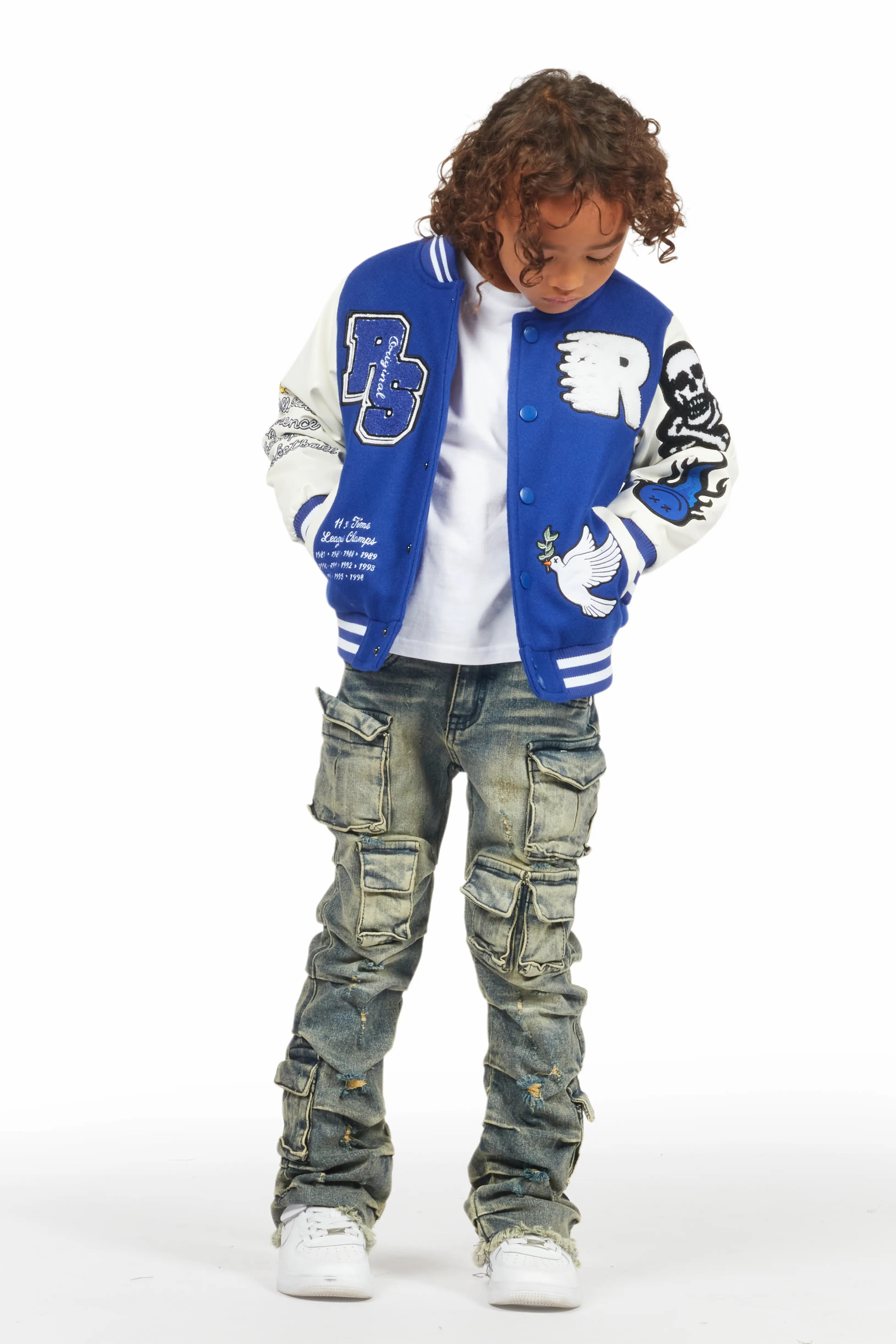 Boys Gentry Tint Blue Stacked Flare Jean - Image 6