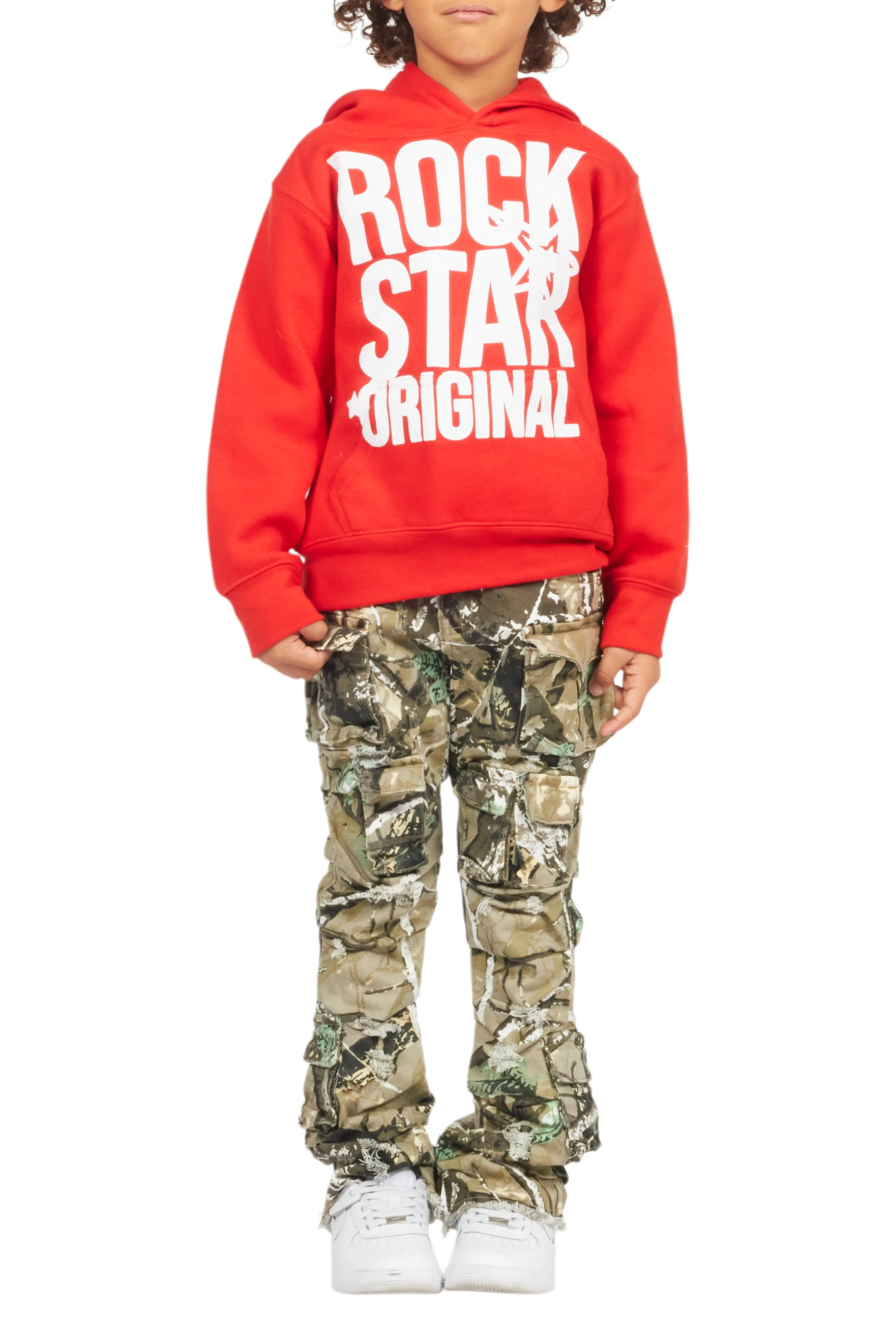Boys Gentry Tree Camo Stacked Flare Jean - Image 8