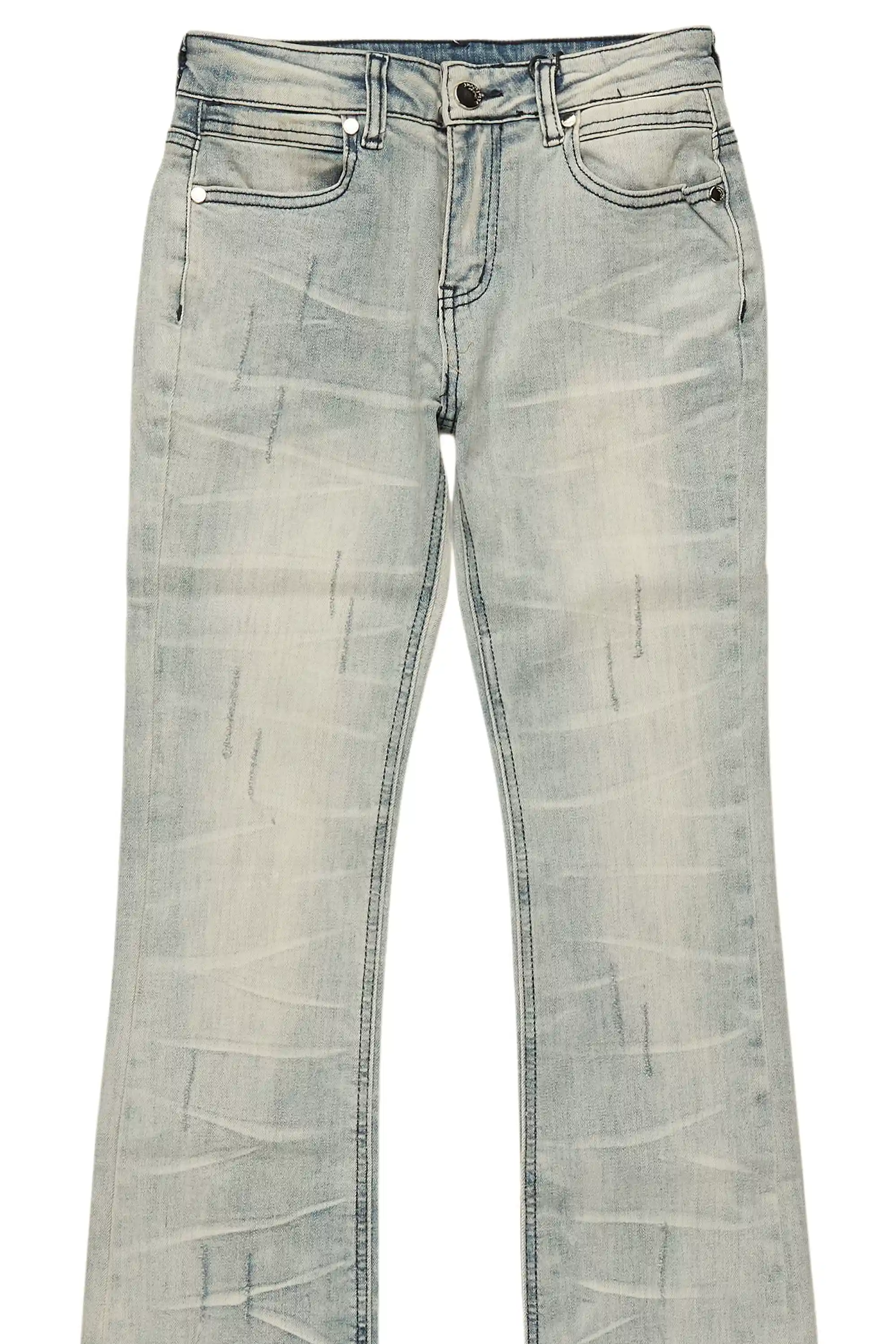 Boys Lakyn Light Wash Slim Stacked Flare Jean - Image 11