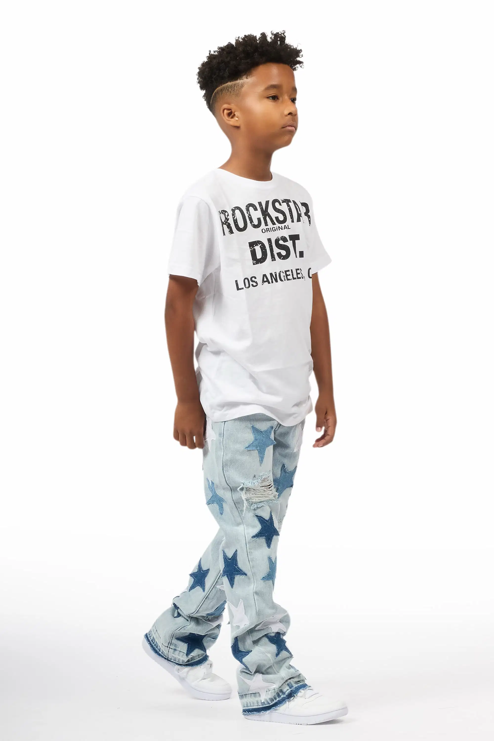 Boys StarLane Light BLue Stacked Flare Jean - Image 4