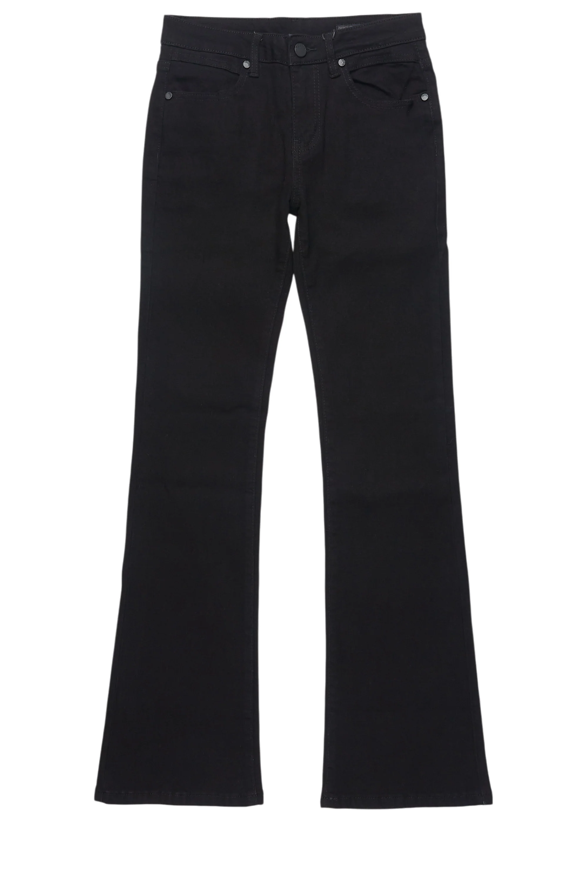 Boys Drick Jet Black Regular Fit Flare Jean - Image 2