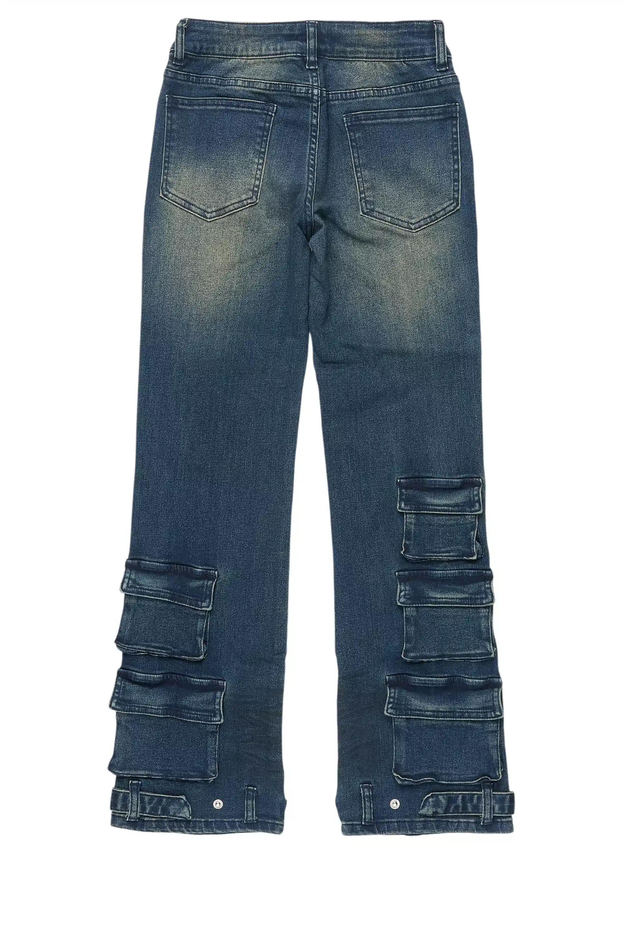 Boys Jazz Dark Wash Stacked Jean - Image 8