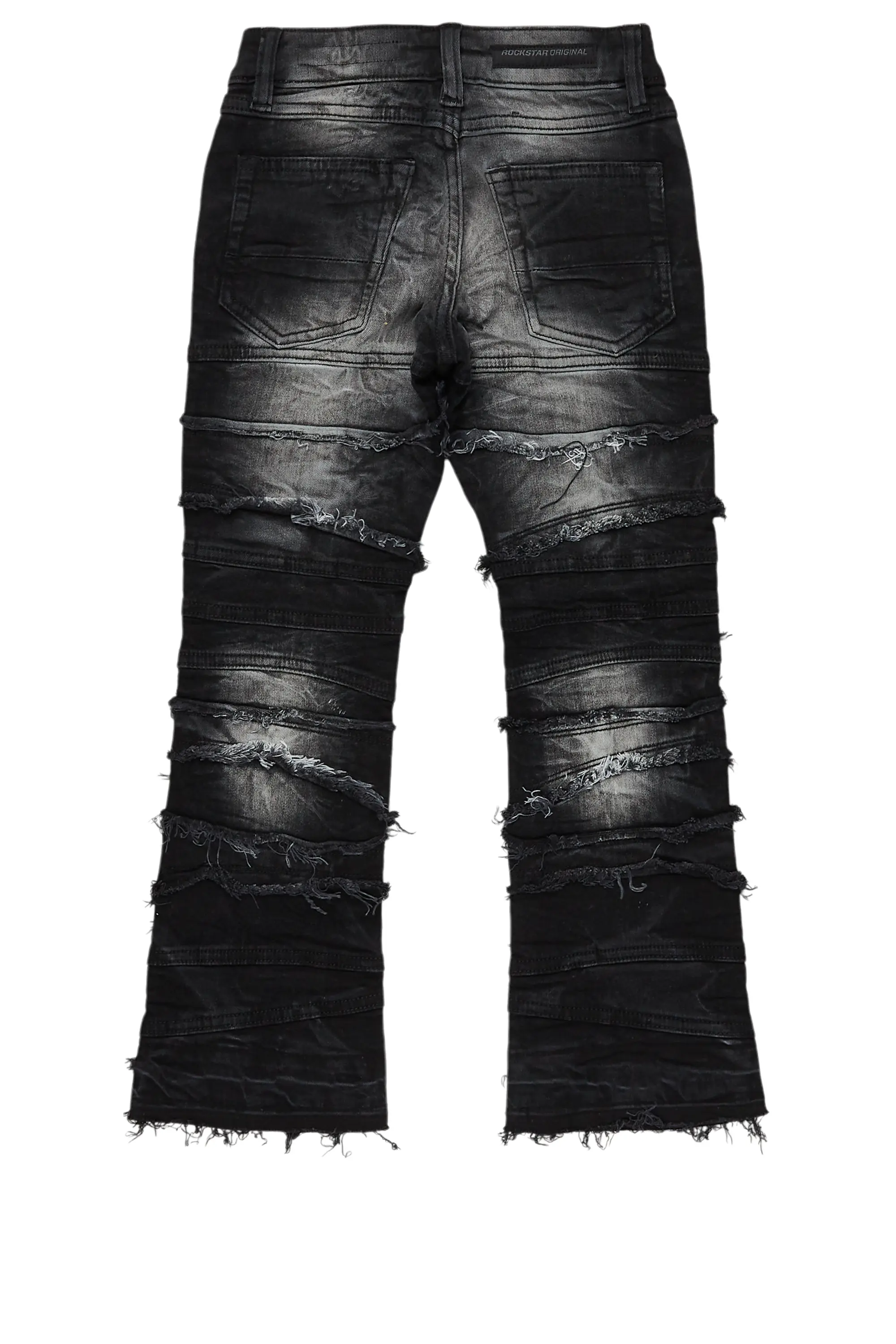 Boys Franko Black Stack Flare Jean - Image 3