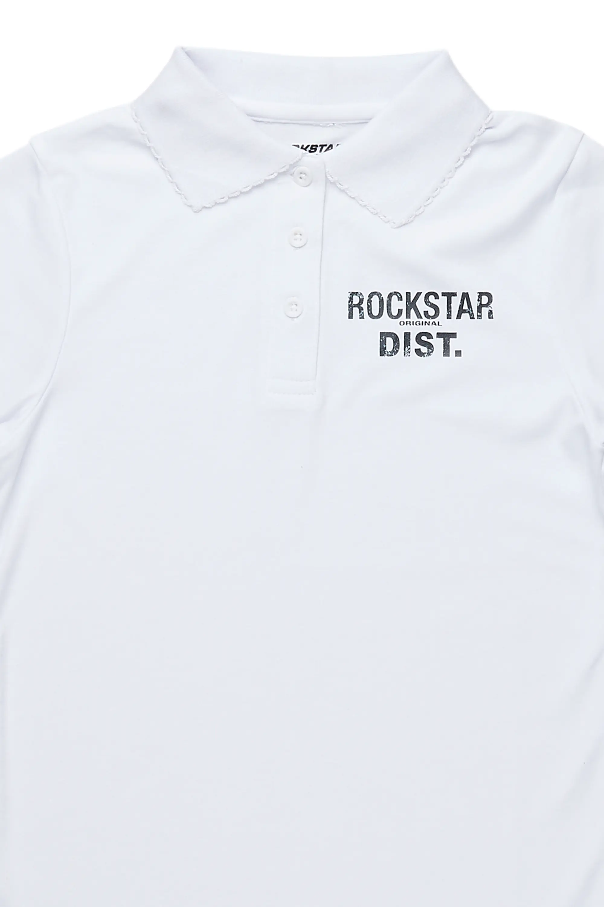 Girls Art Dist White Polo - Image 2