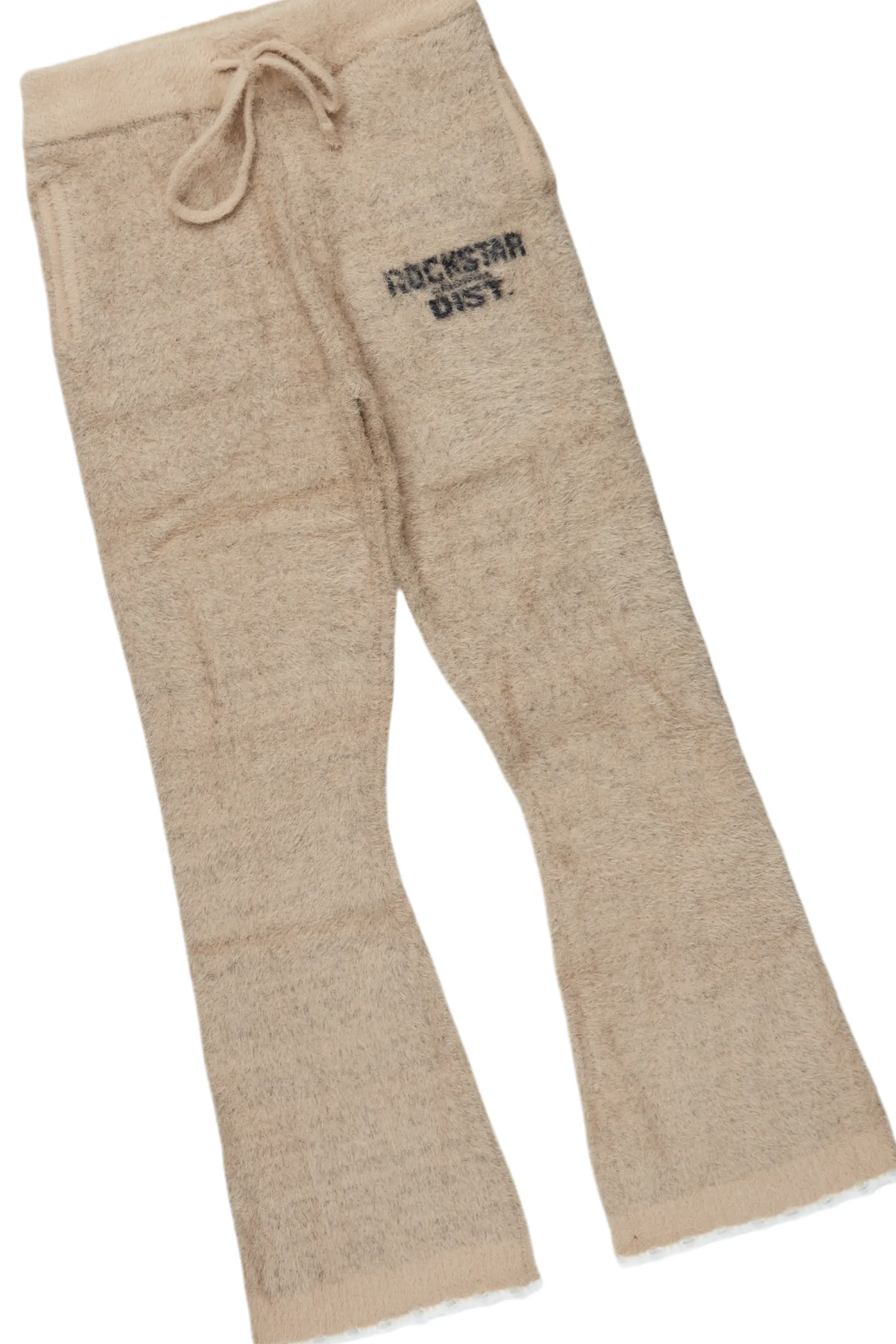 Girls Lake Mohair Beige Knit Track Set - Image 4