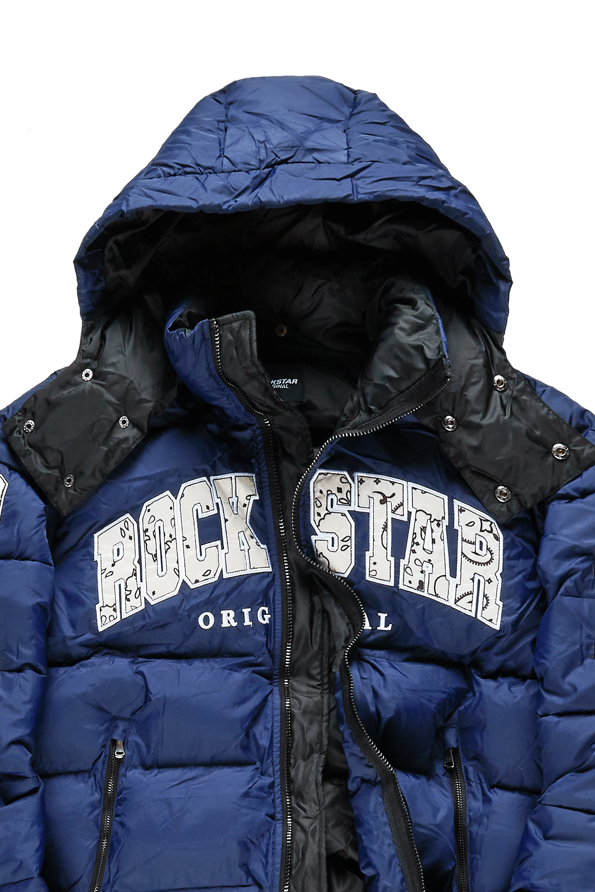 Boys Bronx Navy Heavy Puffer Jacket - Image 3