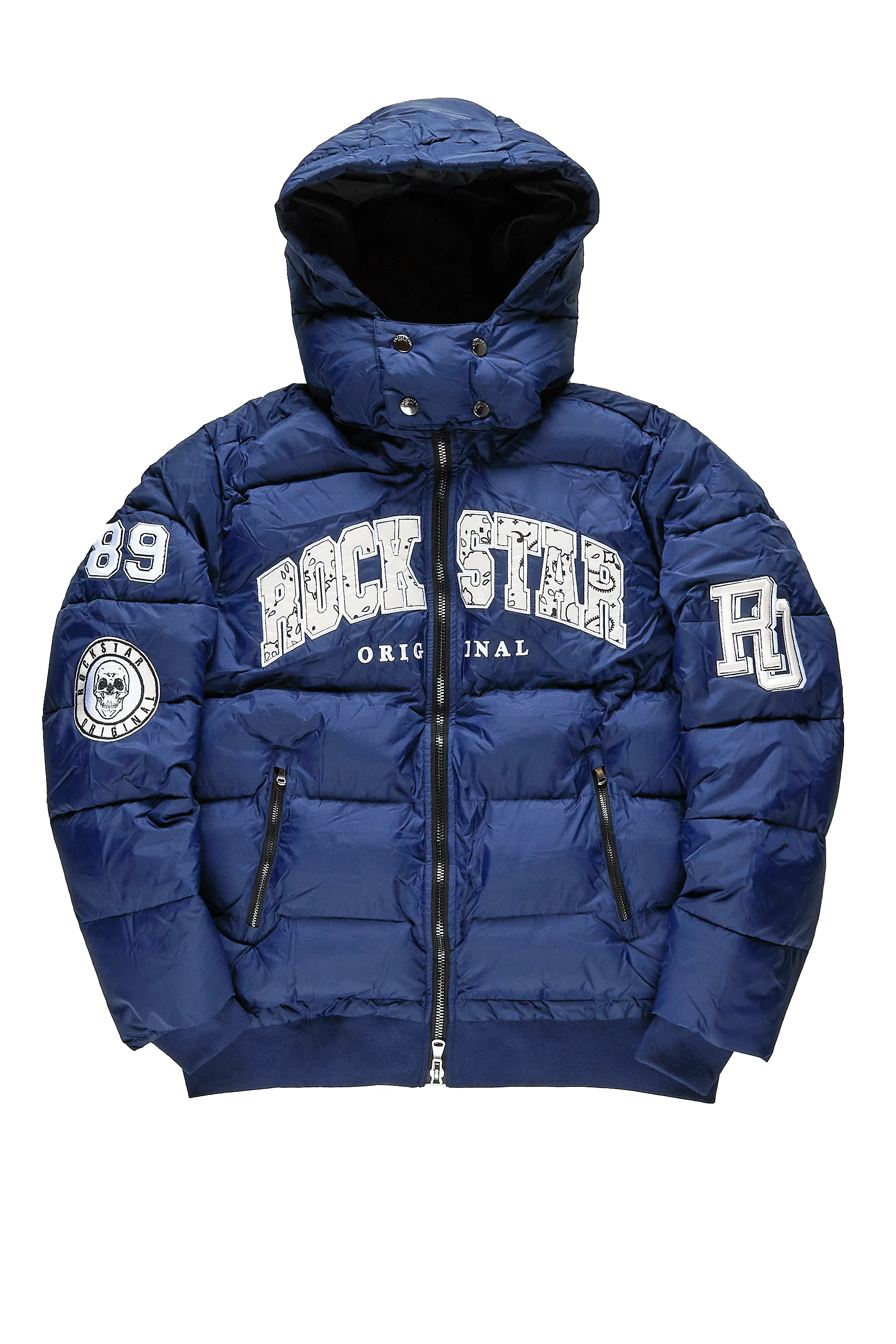 Boys Bronx Navy Heavy Puffer Jacket - Image 4