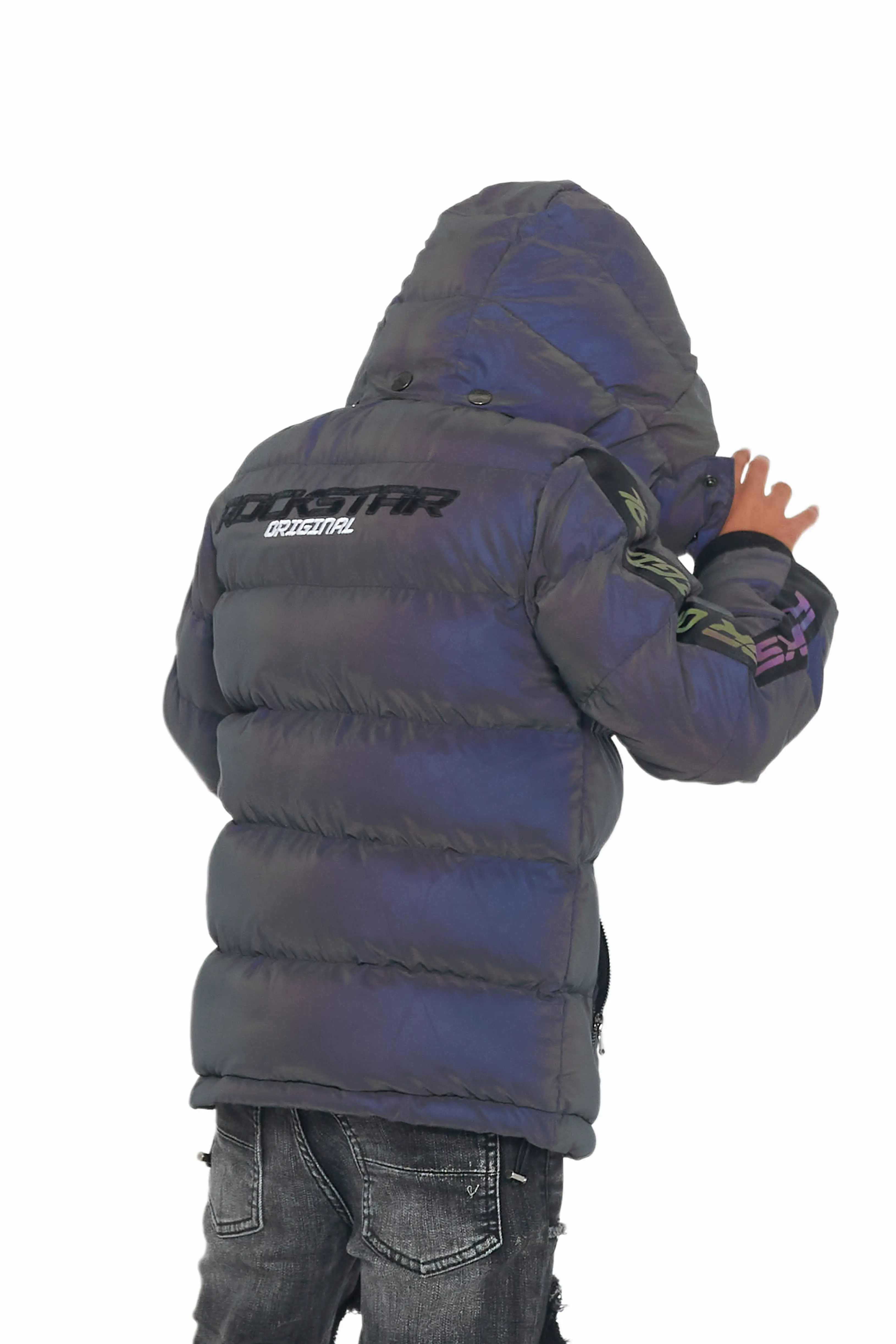 Boys Magic Reflective Heavy Puffer Jacket - Image 3