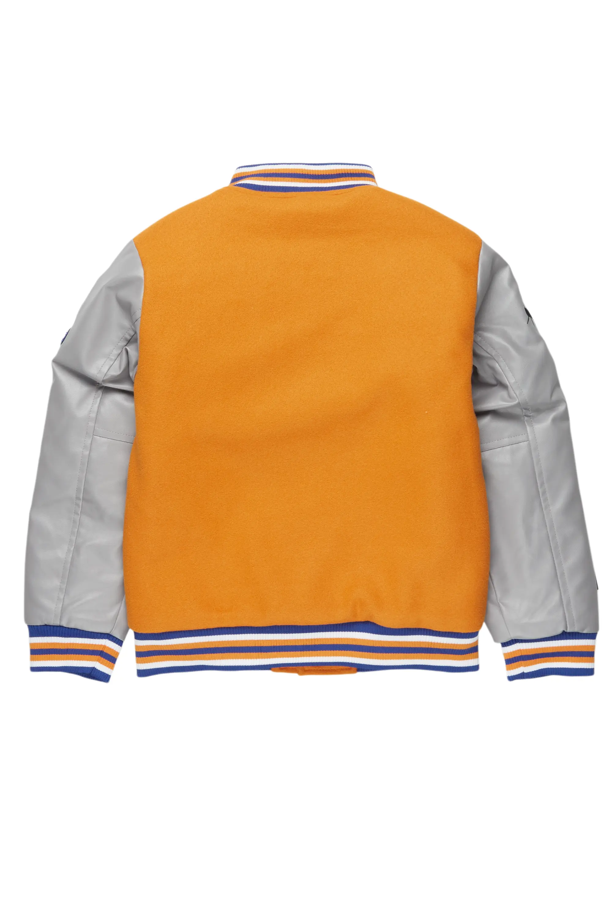 Boys Shexter Orange Varsity Jacket - Image 9
