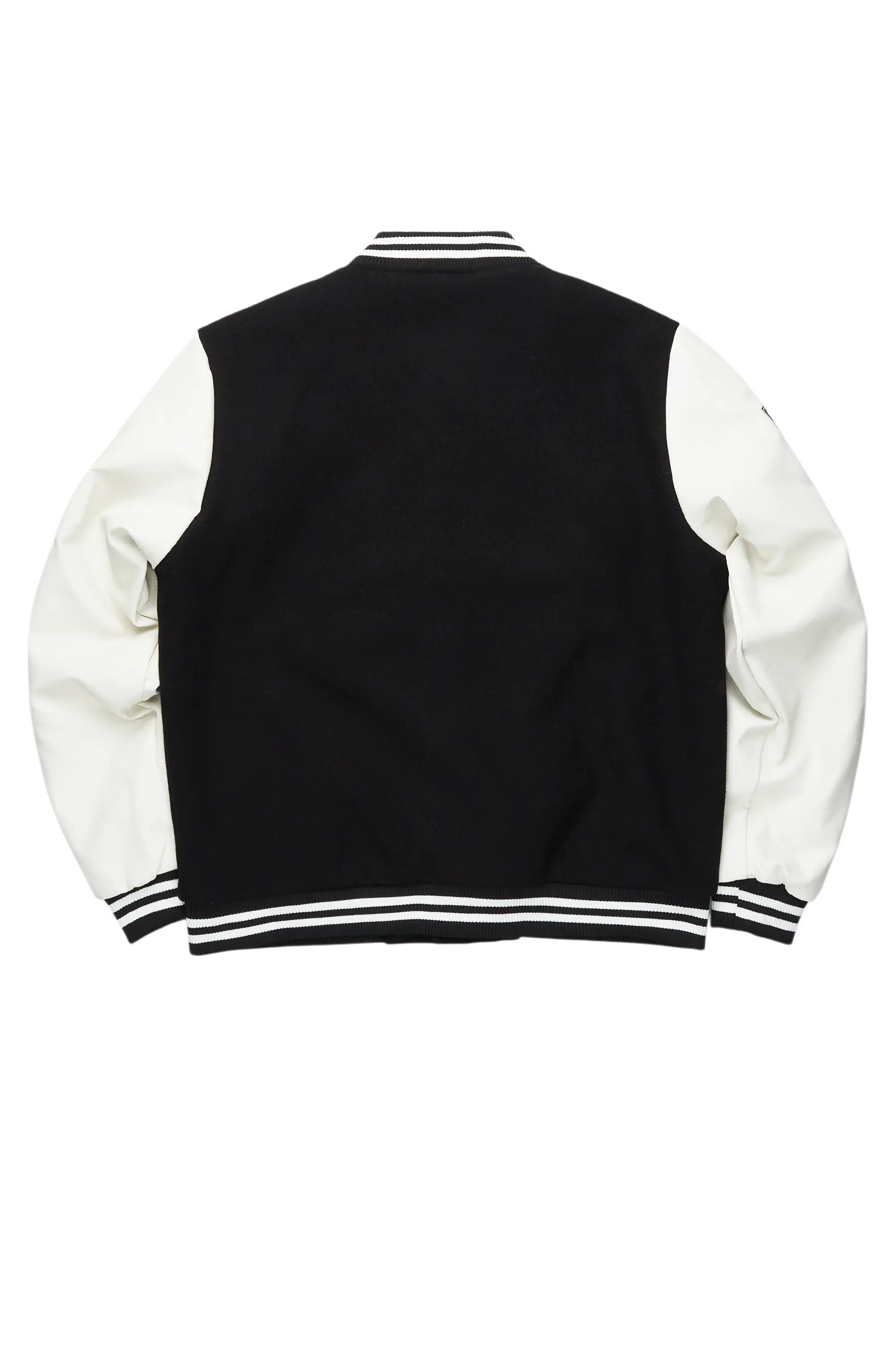 Boys Eisen Black/White Varsity Jacket - Image 4
