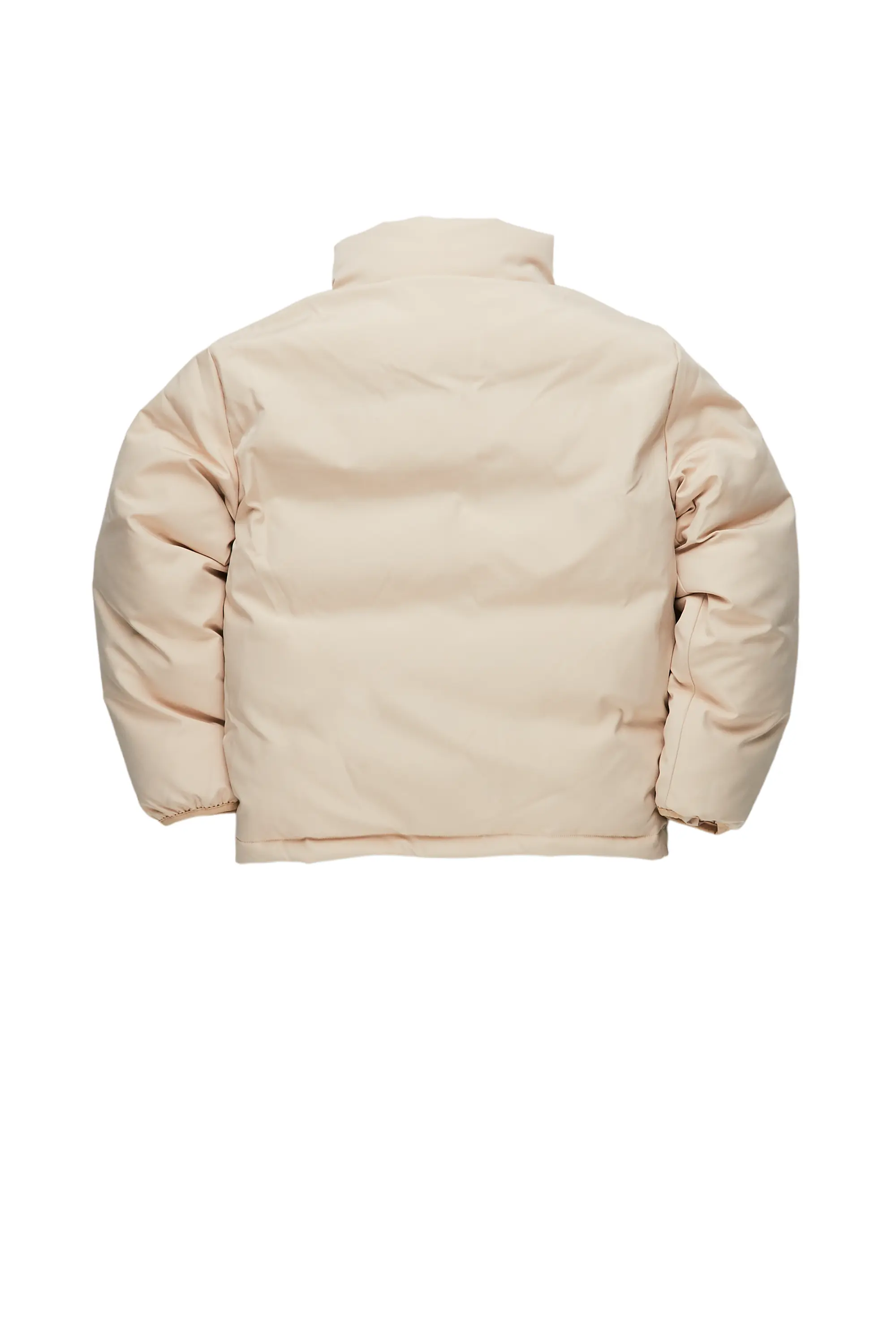 Boys Jon Beige Puffer Jacket - Image 4