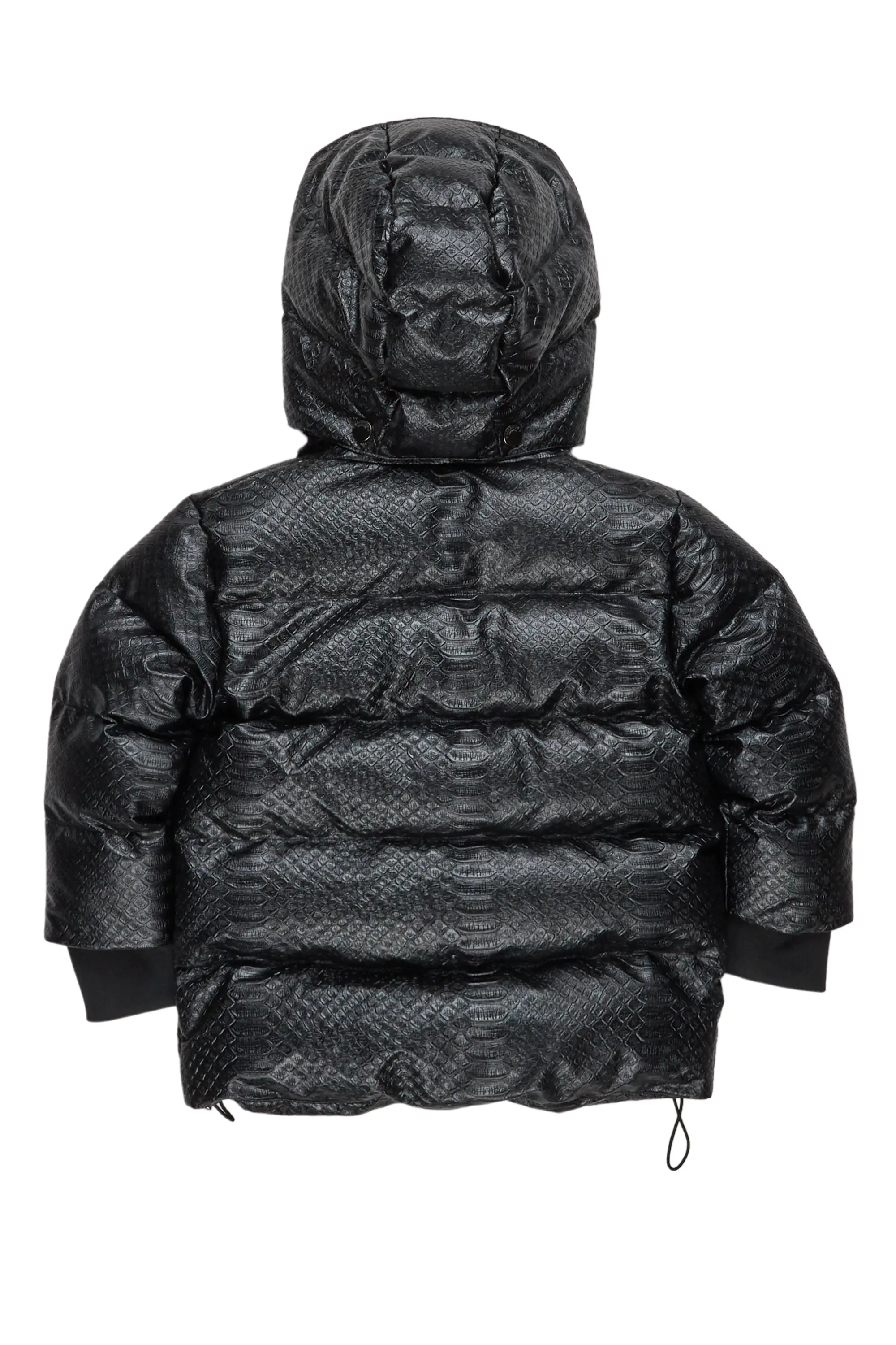 Boys Luka Black  Puffer Jacket - Image 5