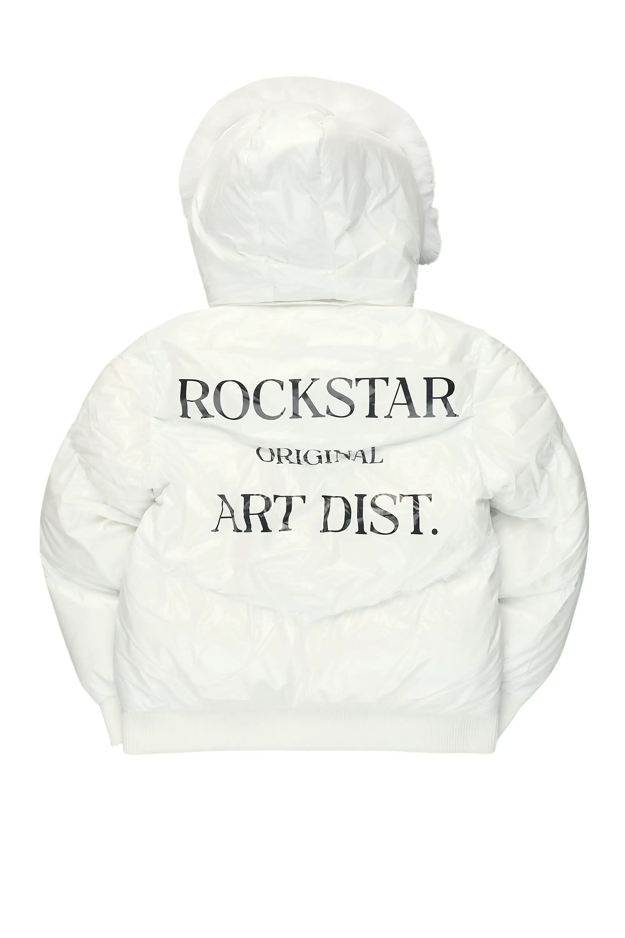 Boys Destina White Puffer Jacket - Image 4