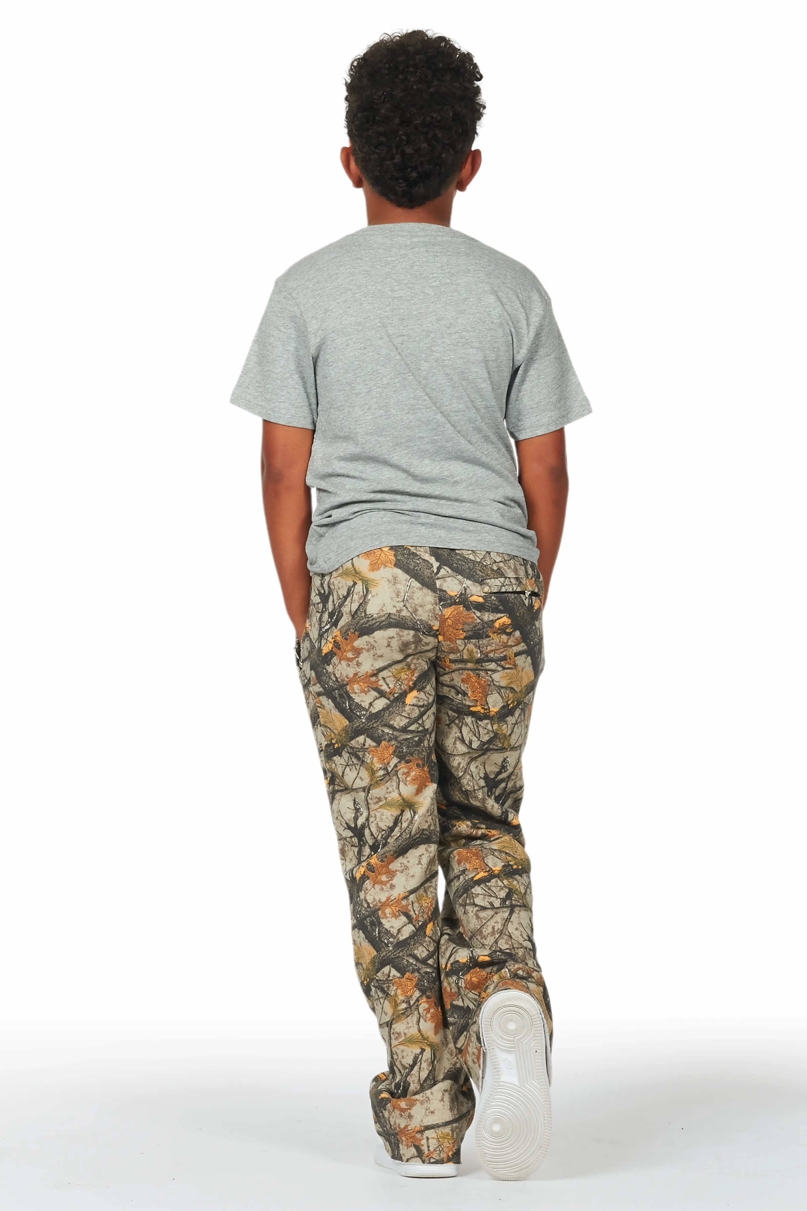 Boys Bansi Tree Camo Stacked Trackpant - Image 5