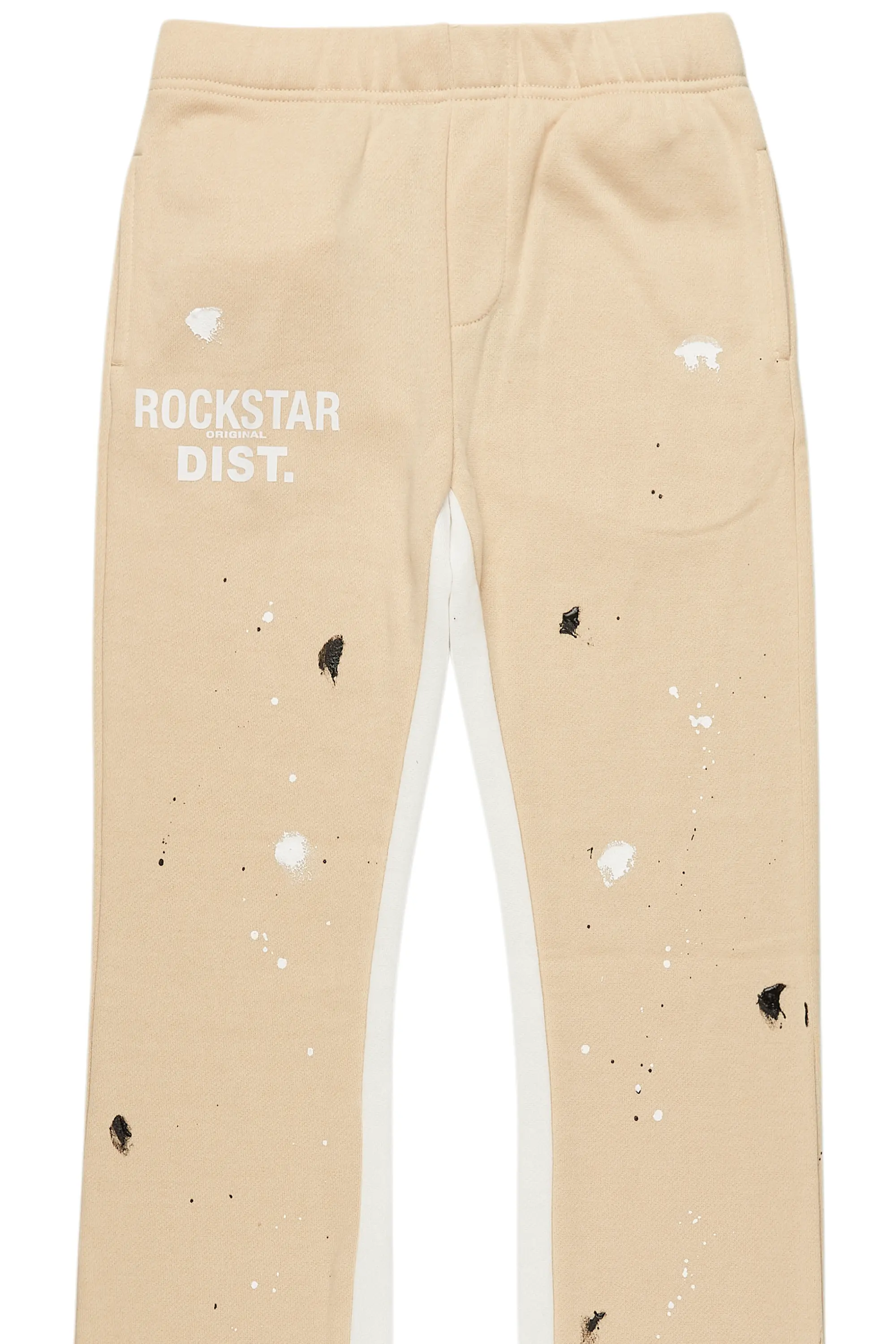 Boys Jaco Beige Baggy Fit Trackpant - Image 2