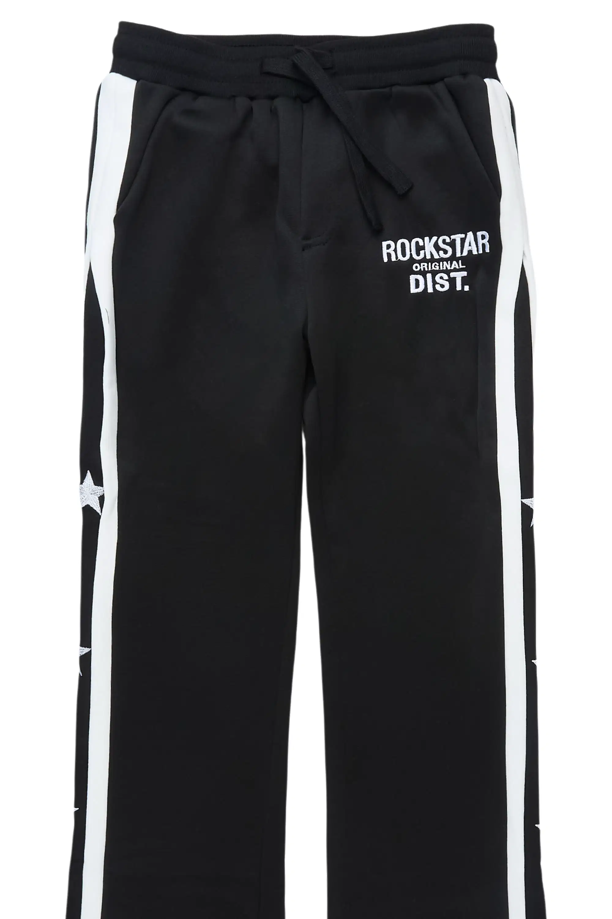 Boys Arkady Black Stacked Flare Track Pant - Image 7