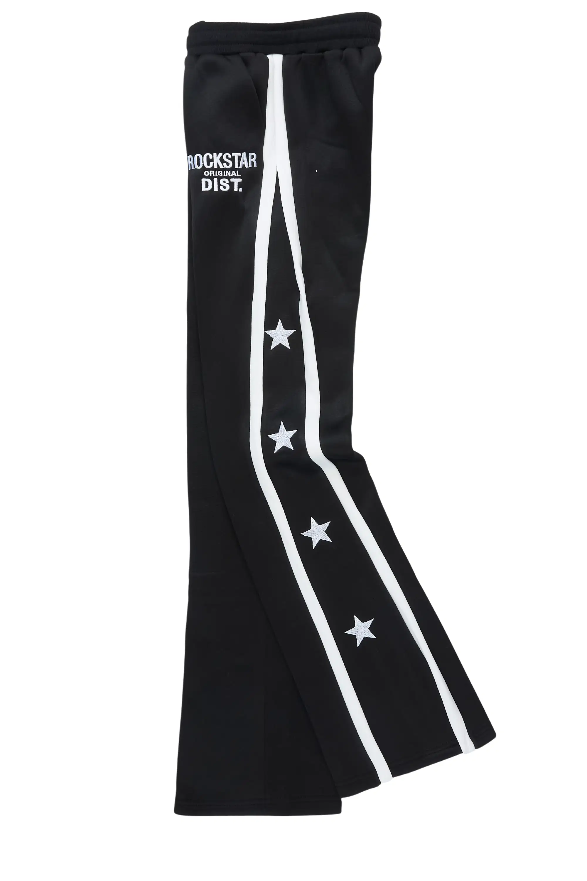 Boys Arkady Black Stacked Flare Track Pant - Image 8