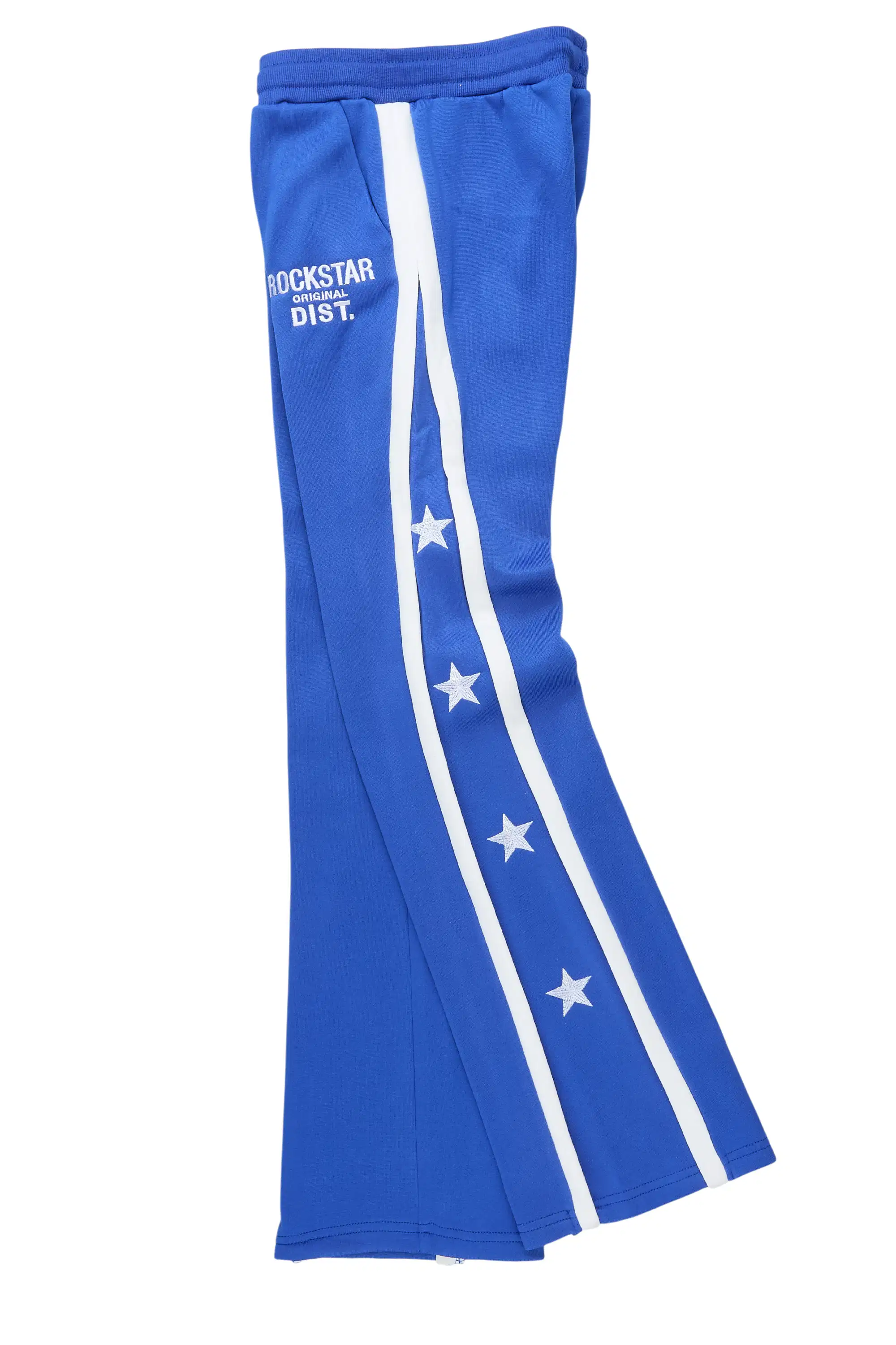 Boys Arkady Royal Stacked Flare Track Pant - Image 8