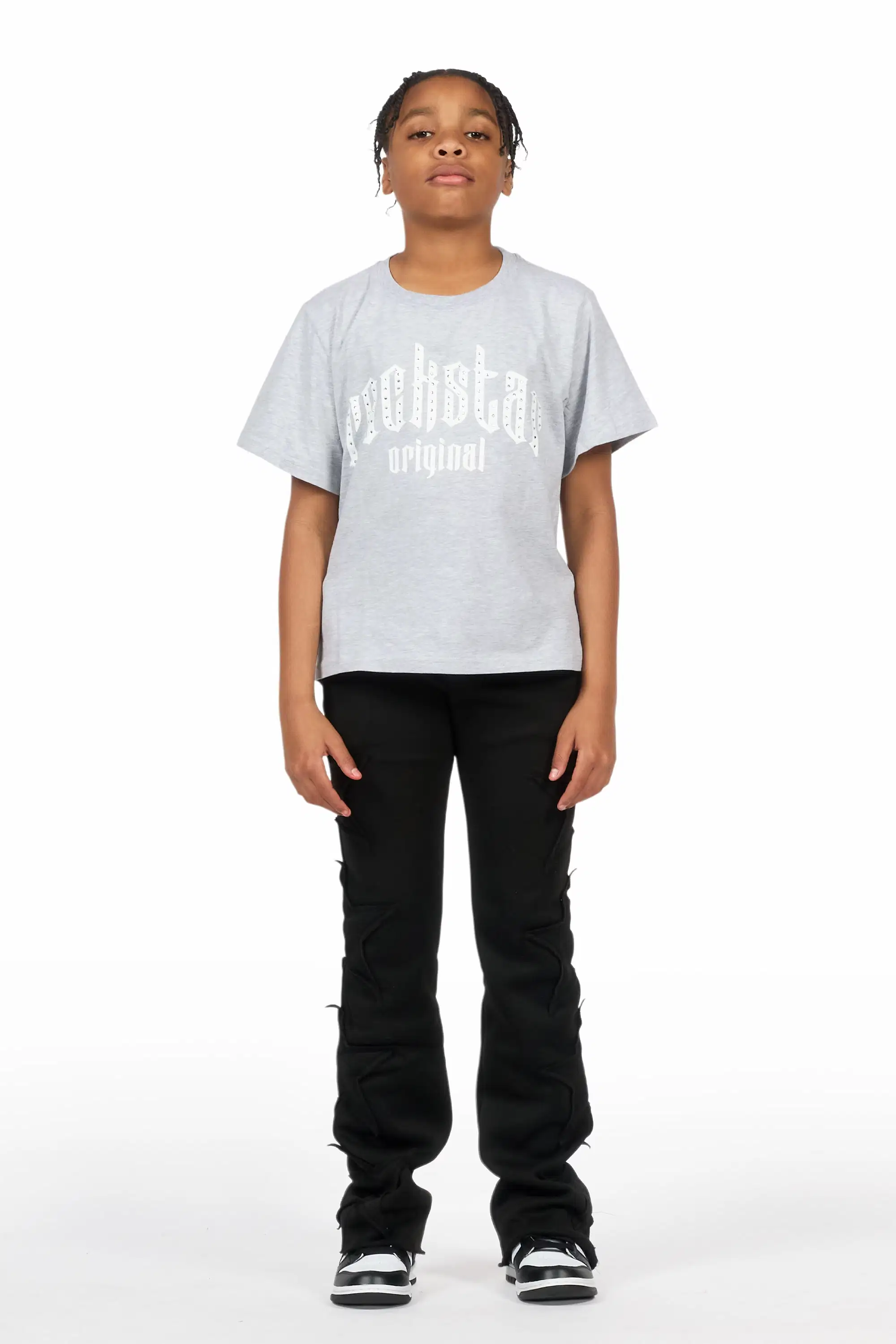 Boys Sinayah Black Baggy Track Pant - Image 3