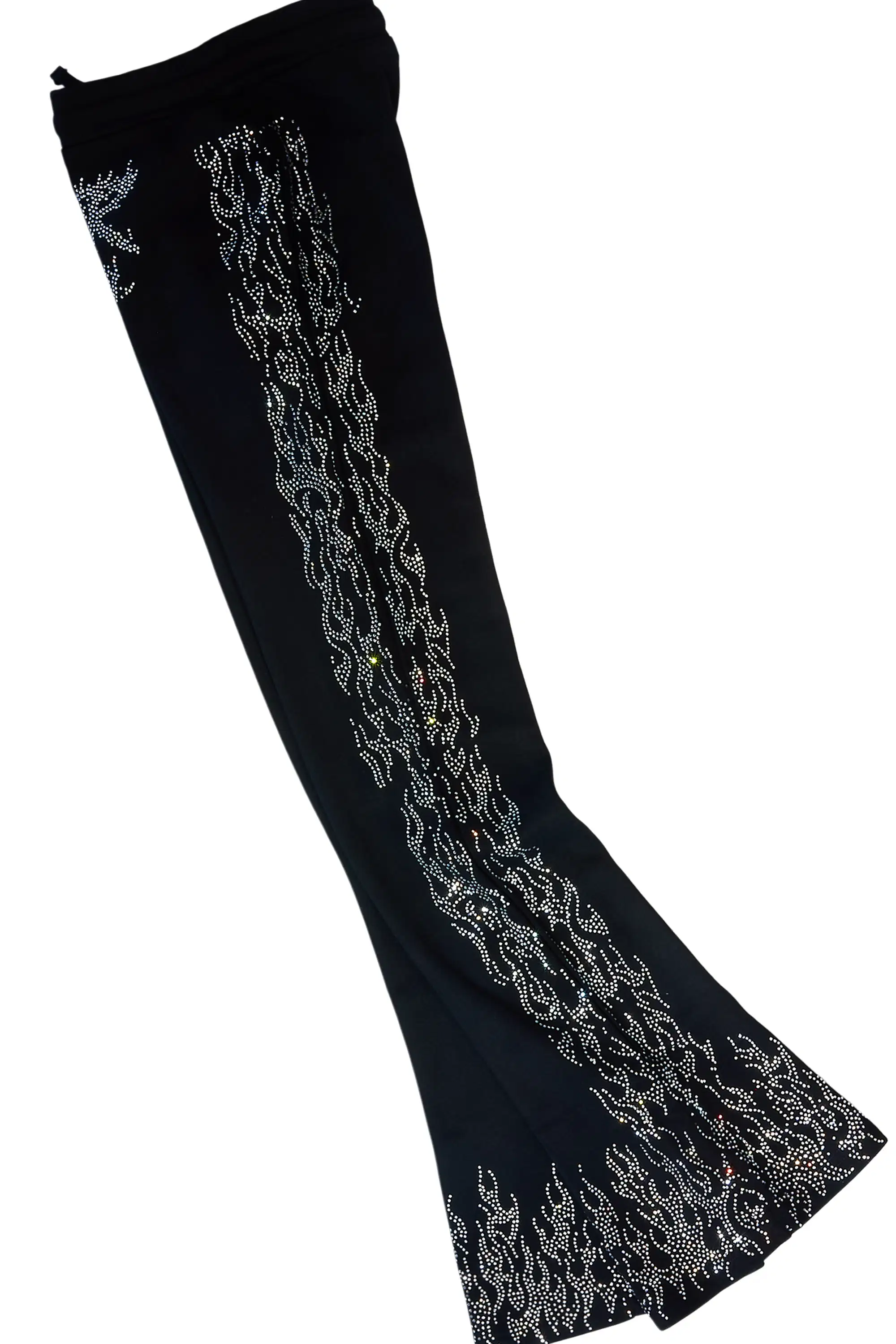 Boys Brazen Black Rhinestone Stacked Track Pant - Image 3