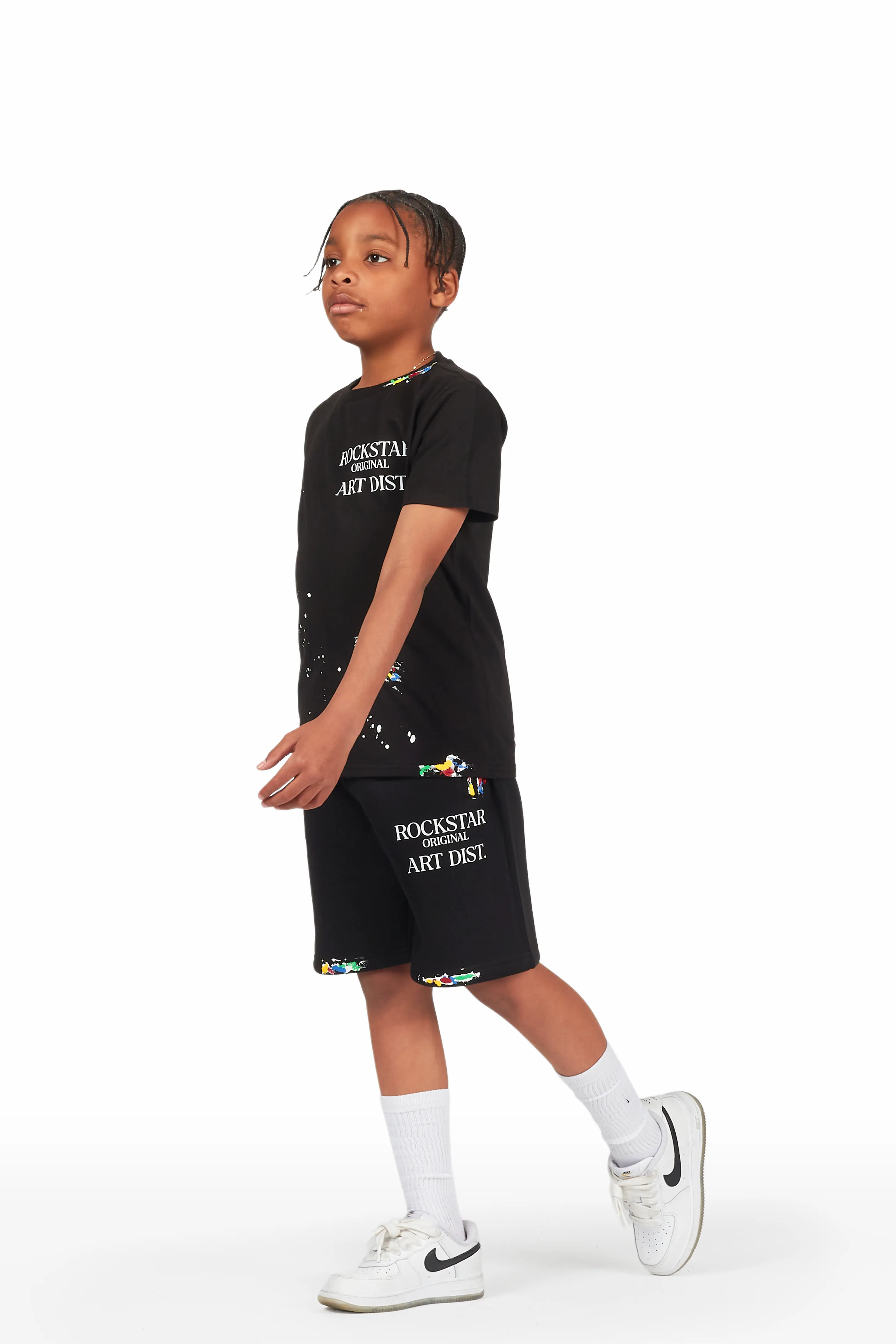 Boys Art Dist. Black Short Set - Image 3