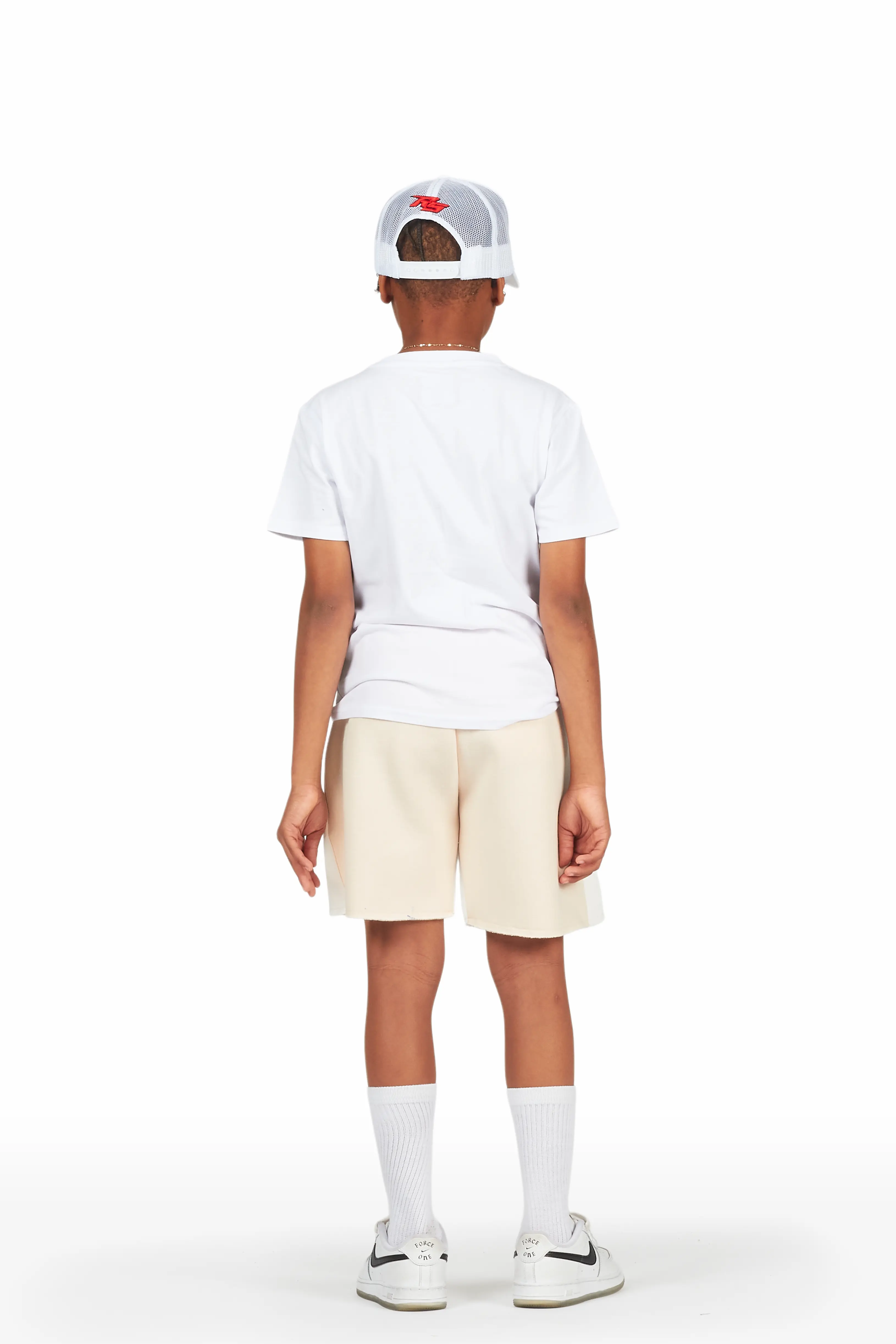 Boys Art Dist. White/Beige Short Set - Image 4