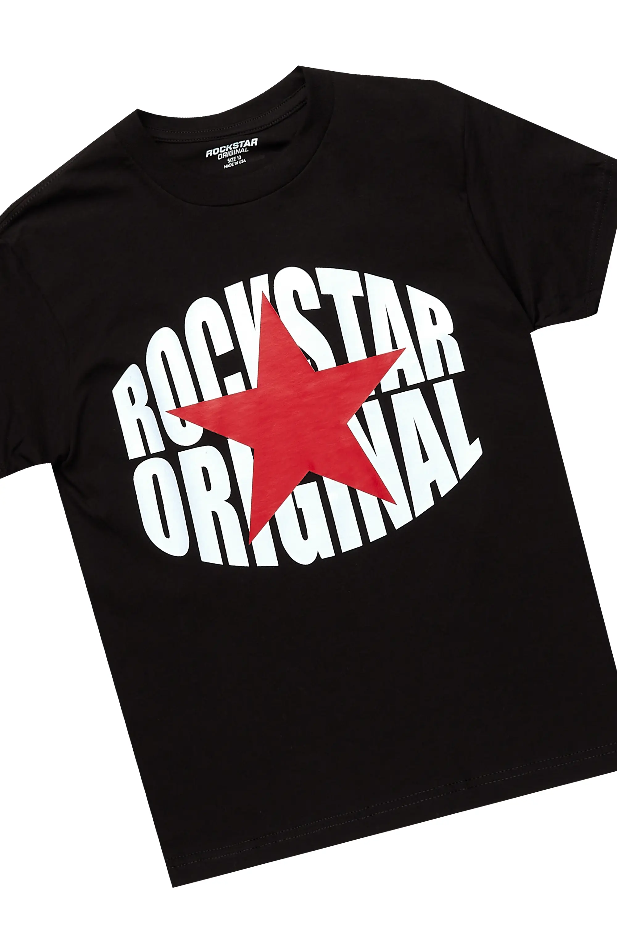 Boys State Black T-Shirt/Short Set - Image 2