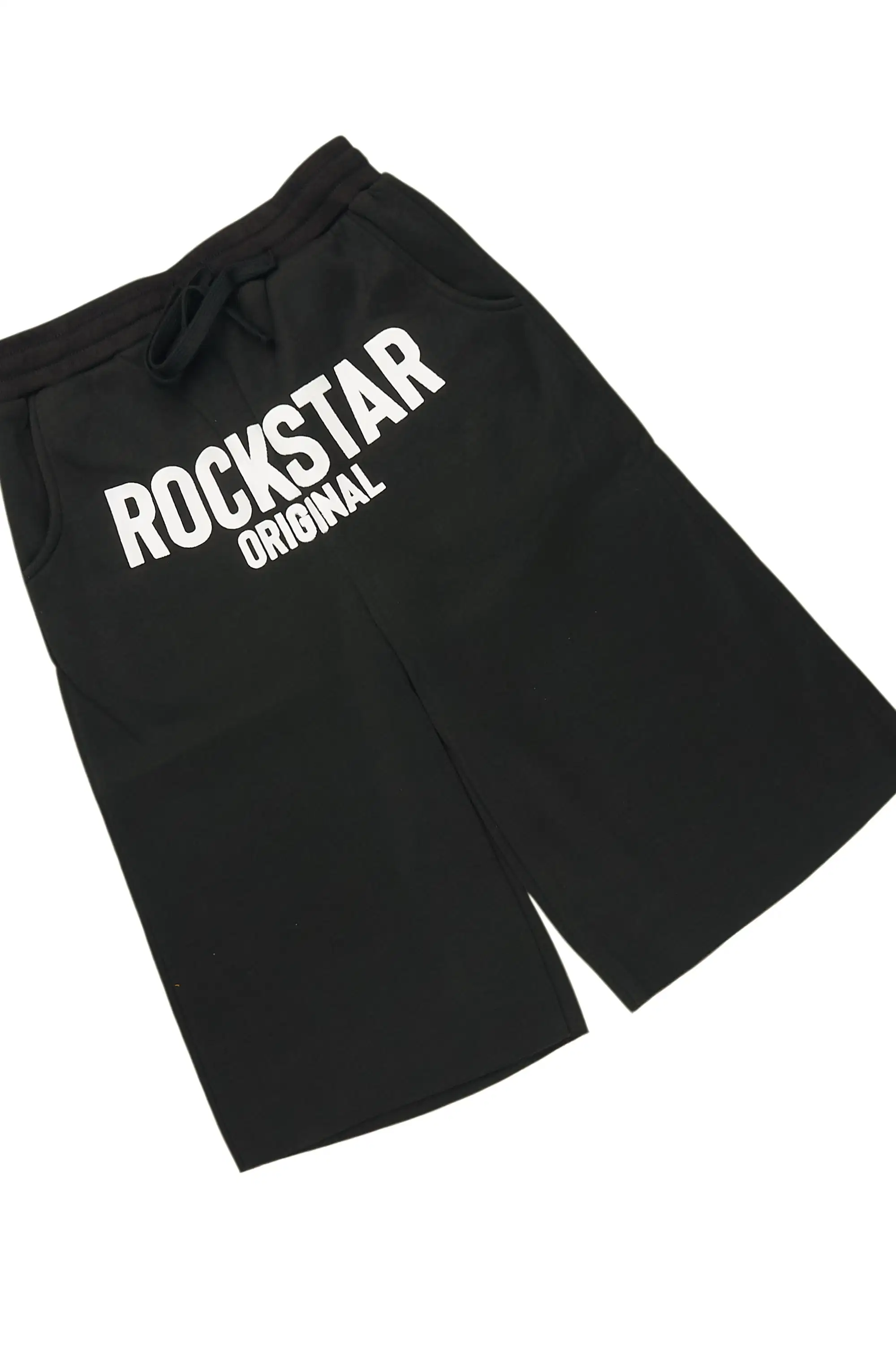 Boys Mikasso White/Black L/S T-Shirt Jort Set - Image 3